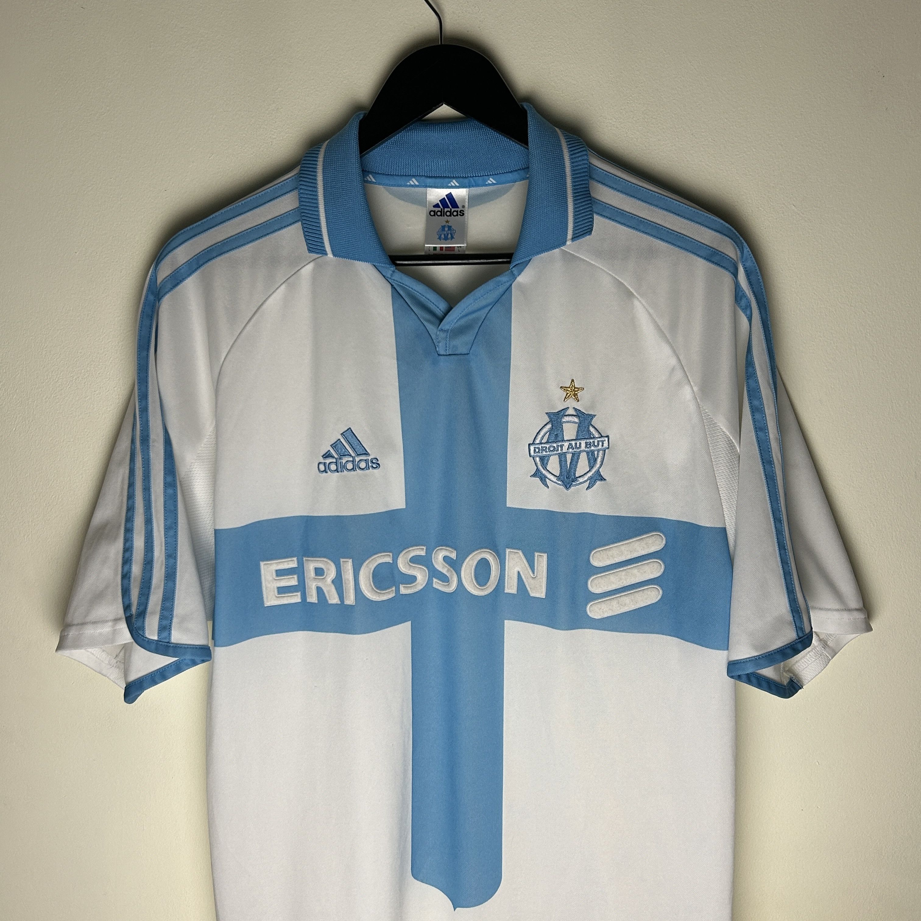 Adidas Vintage Olympique Marseille 2000-01 Home Soccer Jersey Size US L / EU 52-54 / 3 - 2 Thumbnail