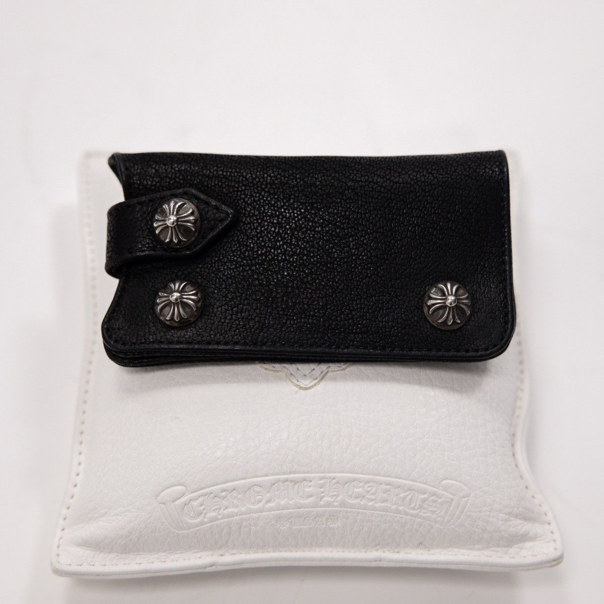 Chrome Hearts Black Leather Key Case