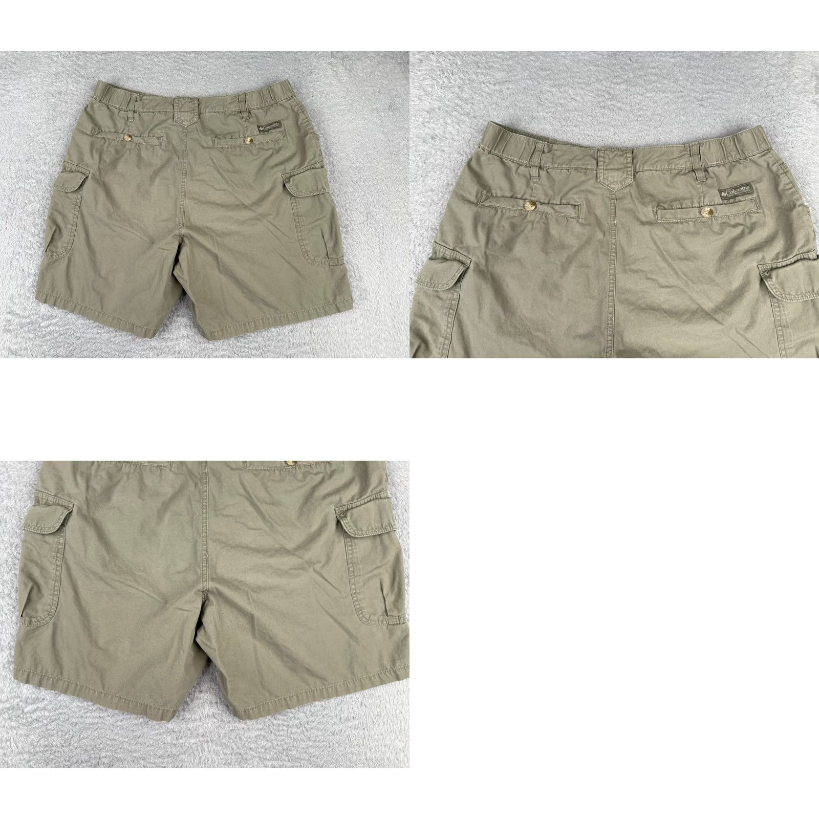 Vintage VINTAGE Columbia Shorts Men 36 Green Cargo 100% Cotton Waist Hike Camp 36x8 Green Cargo Pocket Mens Size US 36 / EU 52 - 9 Thumbnail