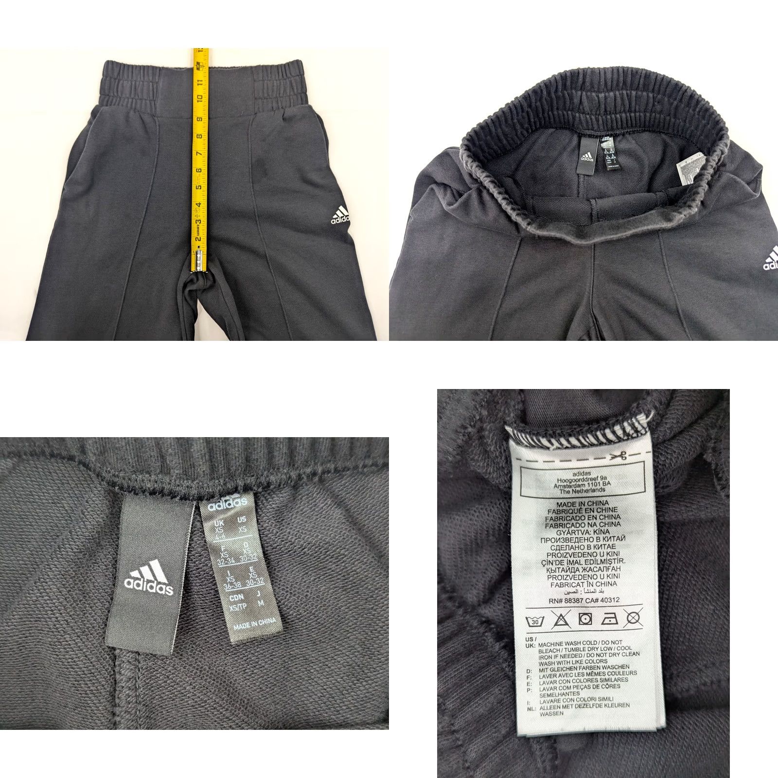 Adidas Adidas Baggy Sweatpant Women XS Black Wide-Leg Striped 3 Stripe Pockets Athleisure City Clubwear Hip Hop Sports Pants Girls Womens XS Black Size 26" / US 2 / IT 38 - 8 Thumbnail