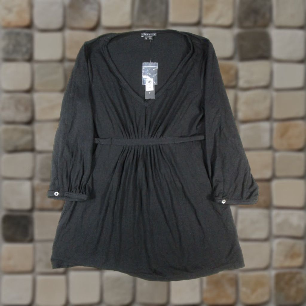 Theory Theory Shirt Womens Small Black Blouse New Size S / US 4 / IT 40 - 1 Thumbnail