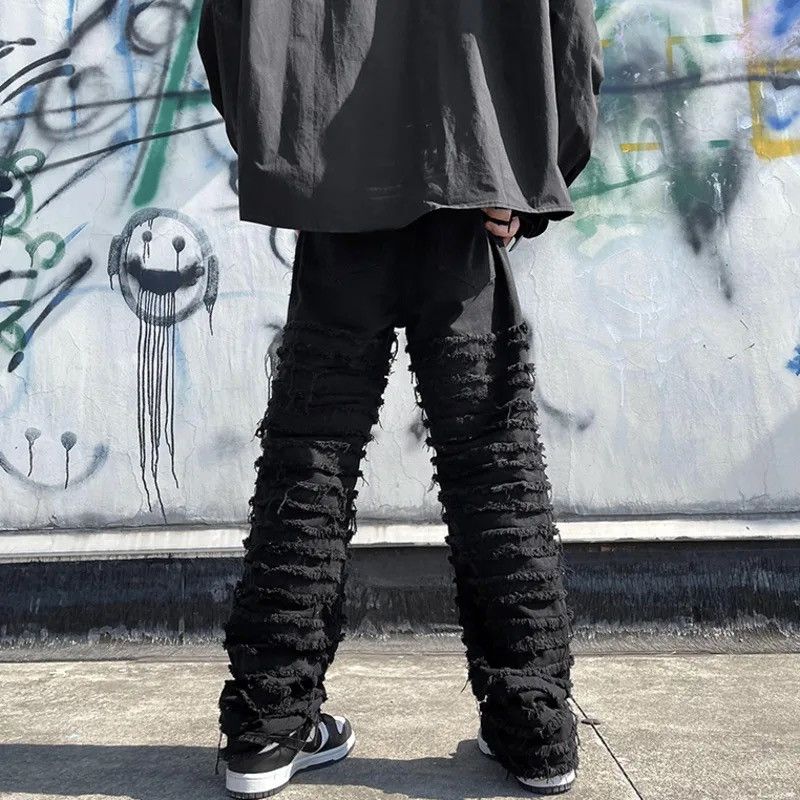 Japanese Brand Fashion Loose Straight Denim Size US 27 - 2 Thumbnail