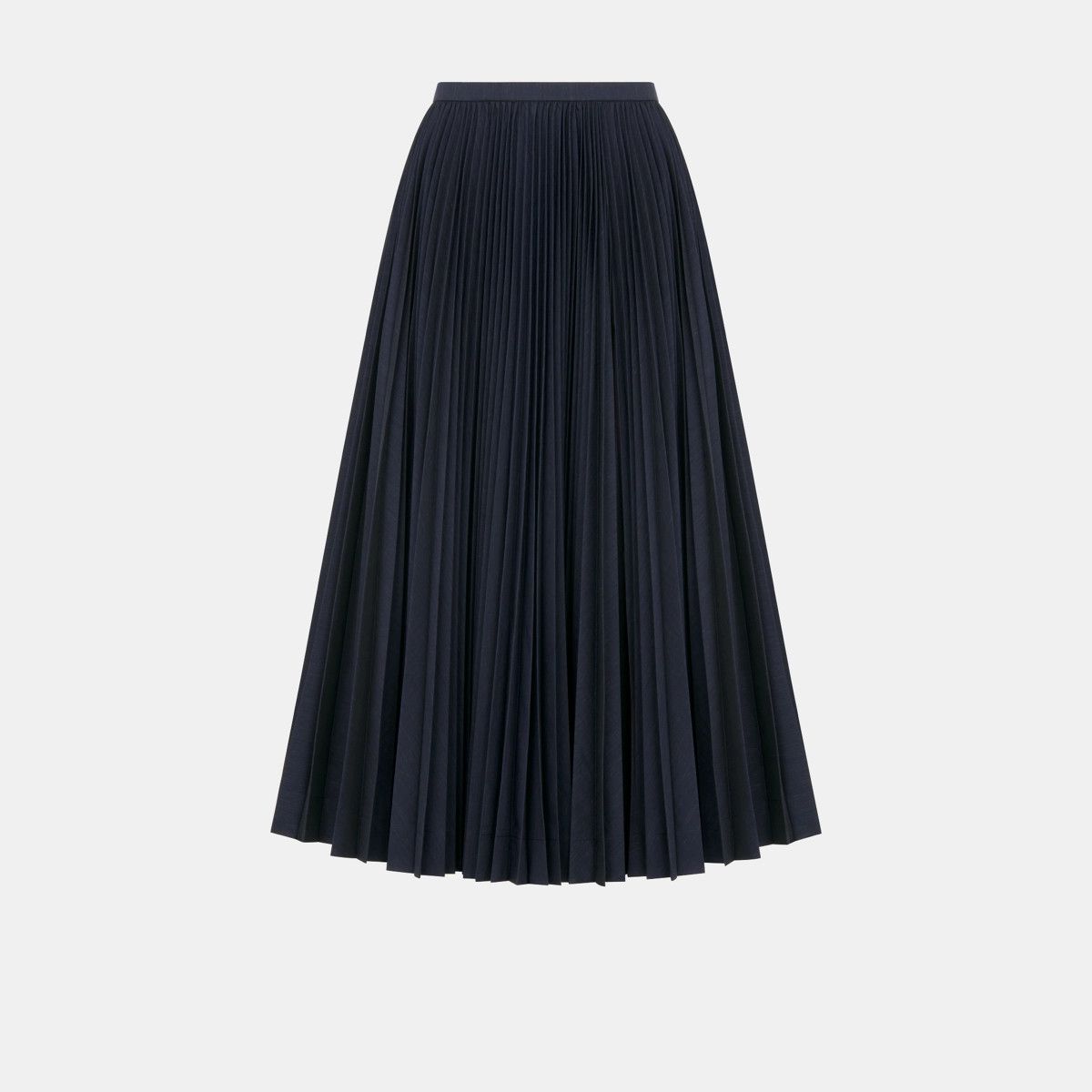 Dior o1bcso1str0225 Mid Length Pleated Skirt in Deep Blue Size 27" / US 4 / IT 40 - 1 Thumbnail