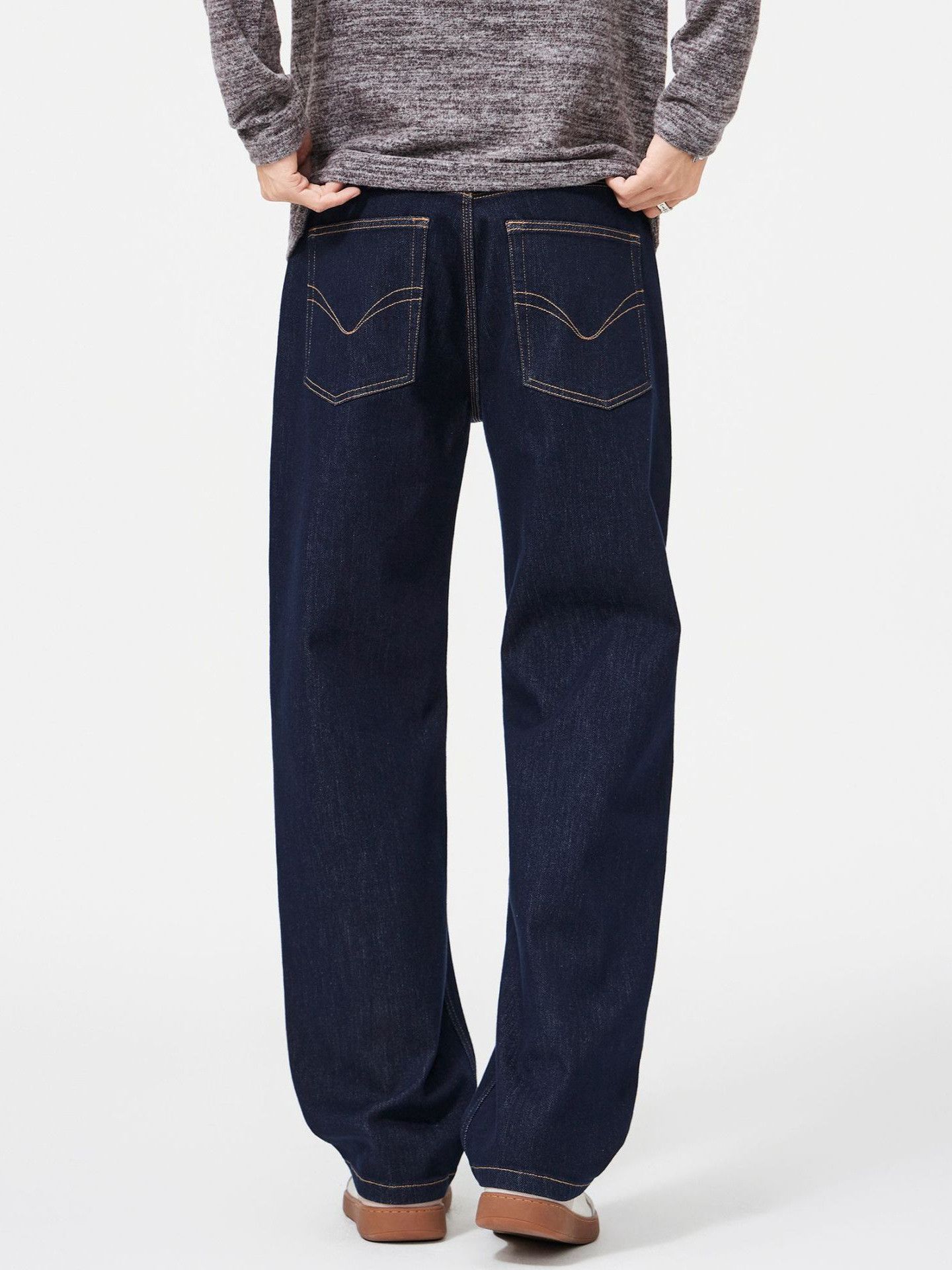 Japanese Brand American retro men's cleanfit dark blue jeans Size US 32 / EU 48 - 5 Thumbnail