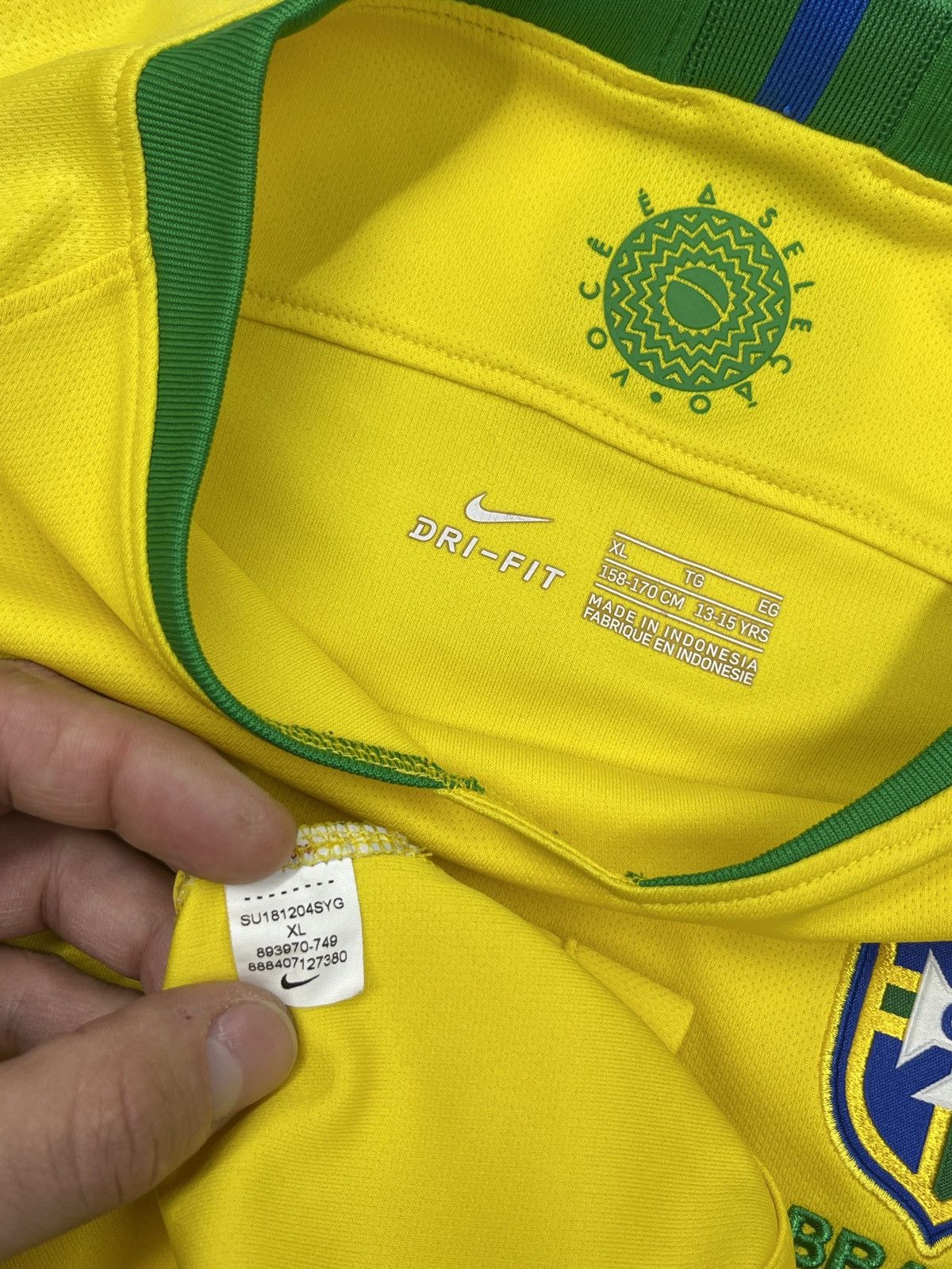 Nike Nike Brasil CBF Soccer Jersey Yellow T Shirt Football Size US S / EU 44-46 / 1 - 8 Thumbnail