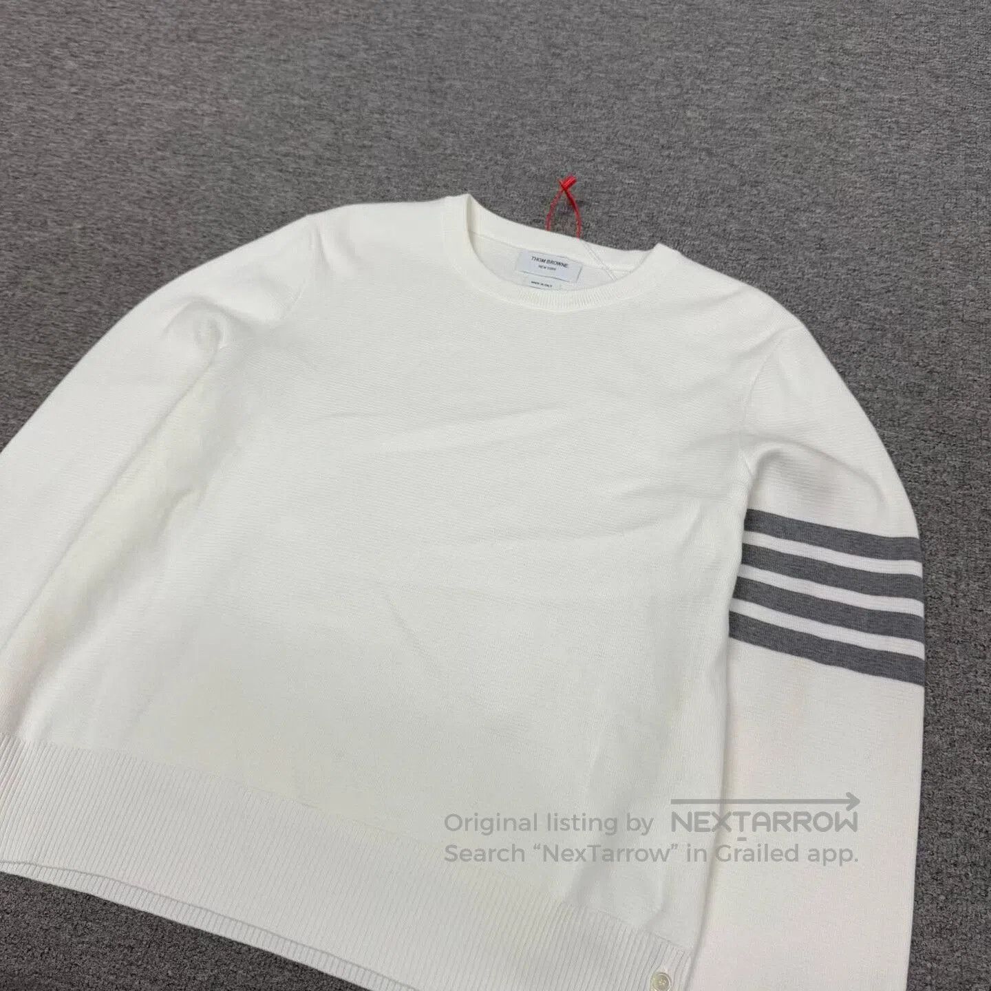 Thom Browne thom browne striped knit sweater in white. Size US M / EU 48-50 / 2 - 3 Thumbnail
