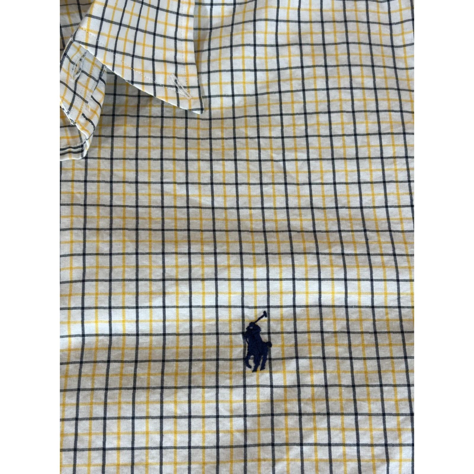 Ralph Lauren Ralph Lauren Shirt Mens XL White Yellow Check Long Sleeve Button Polo Cotton Shirt Size US XL / EU 56 / 4 - 2 Thumbnail