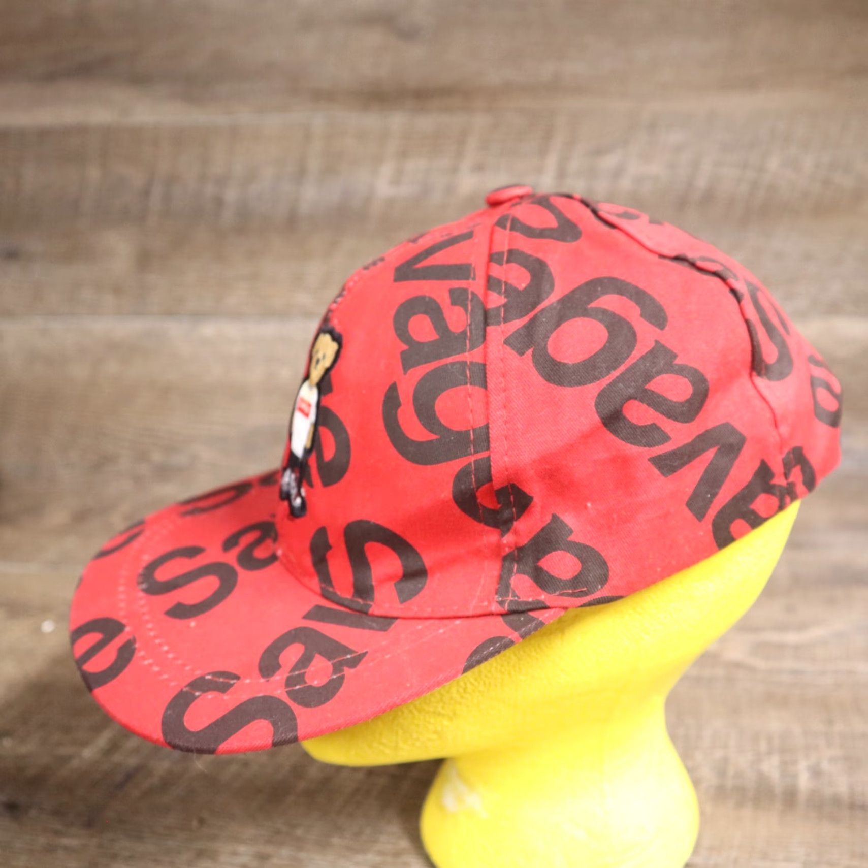 Vintage VINTAGE Prime Threads Hat Unisex Adults Adjustable Red Baseball Cap Teddy Bear Pattern 90s Style Mens Women Size ONE SIZE - 5 Thumbnail