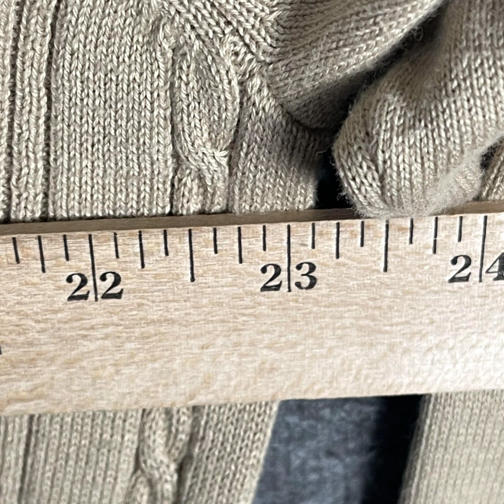 Geoffrey Beene Geoffrey Beene Sweater Mens Large Beige Cotton Cable-Knit Quarter Zip Pullover Size US L / EU 52-54 / 3 - 6 Thumbnail