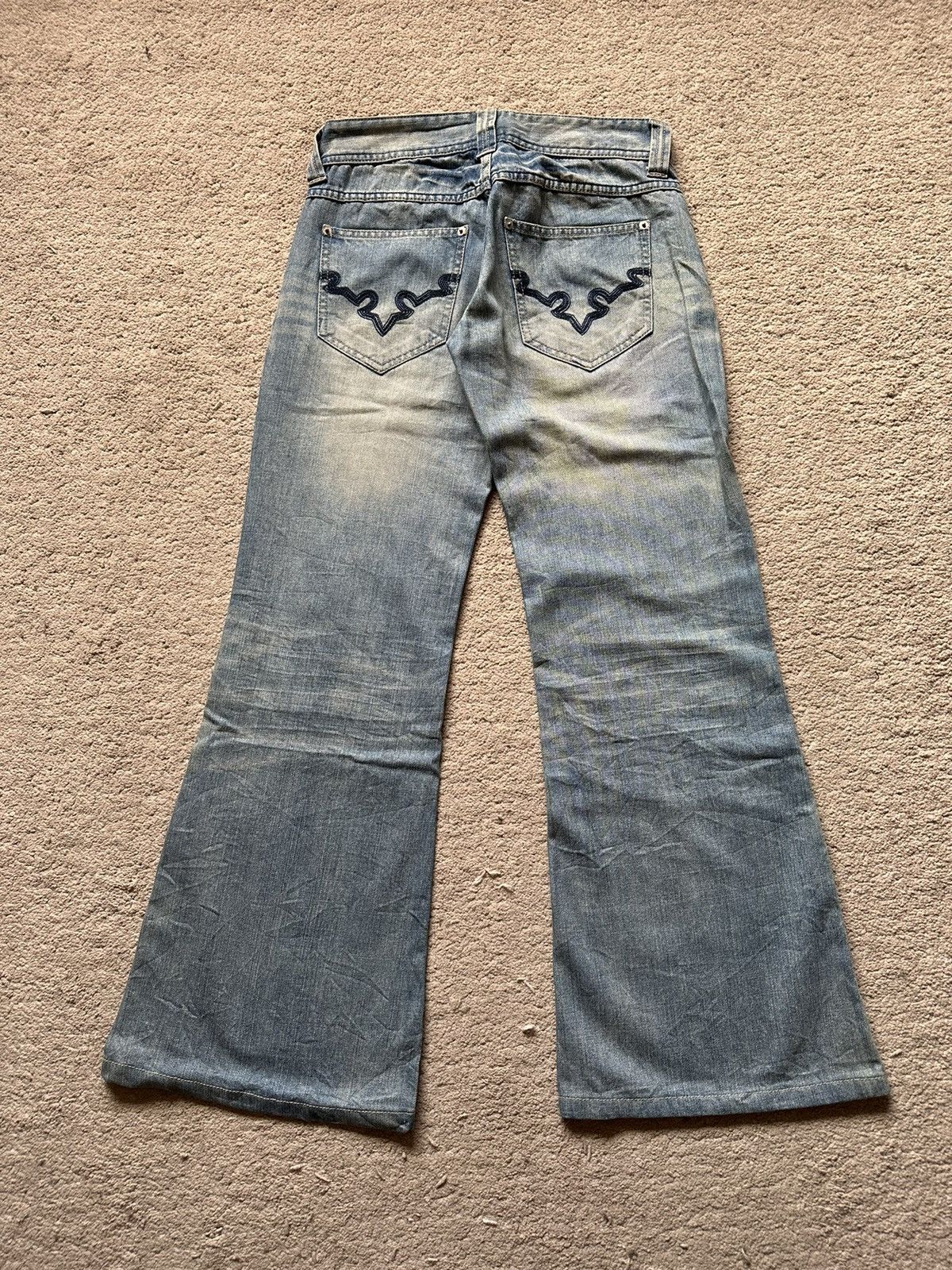 Cook Jeans 2000s Cook Jeans Washed Flare Jeans / Bootcut Jeans Size US 29 - 10 Thumbnail