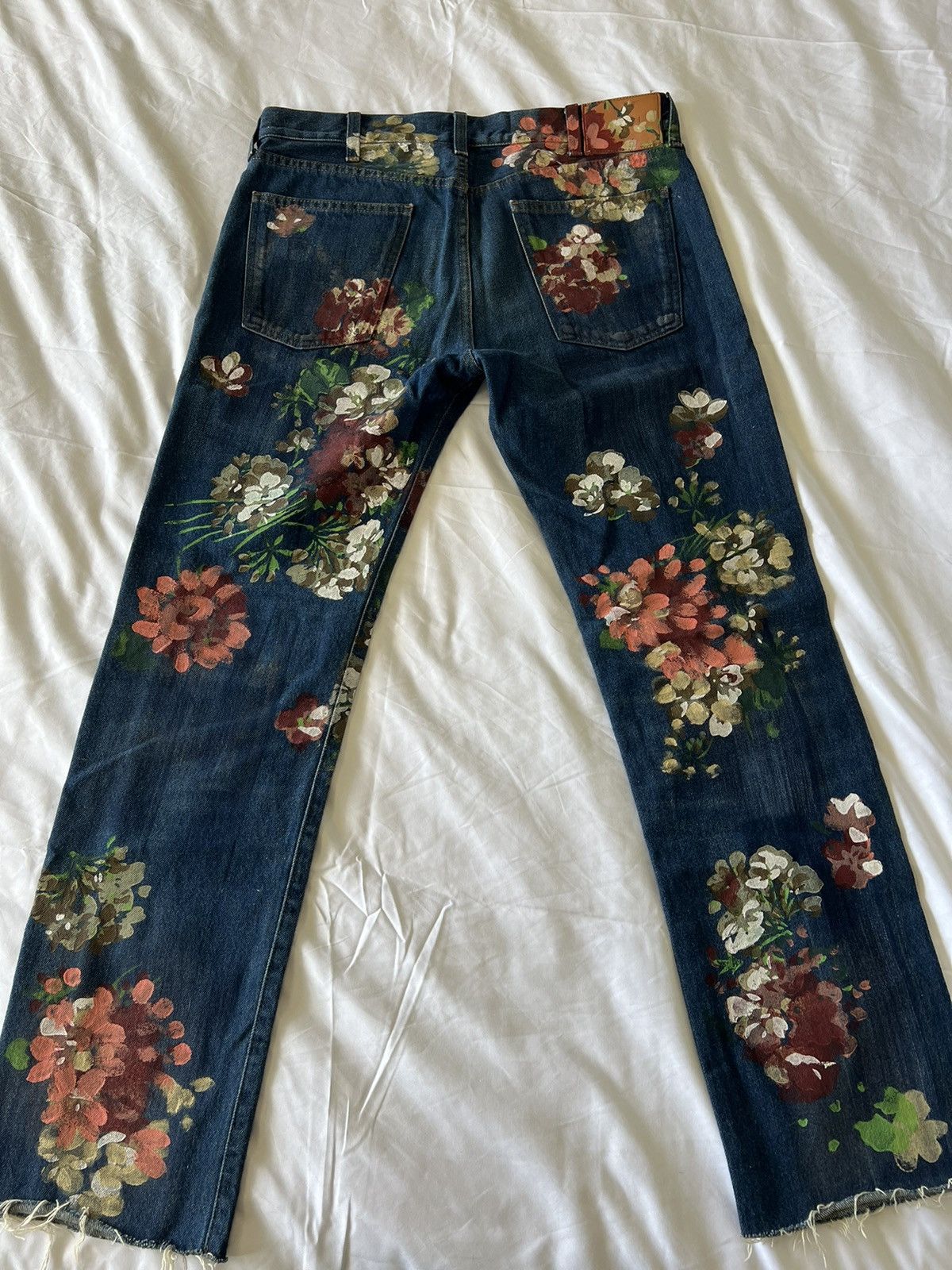 Gucci Gucci floral painted denim Size US 31 - 5 Thumbnail