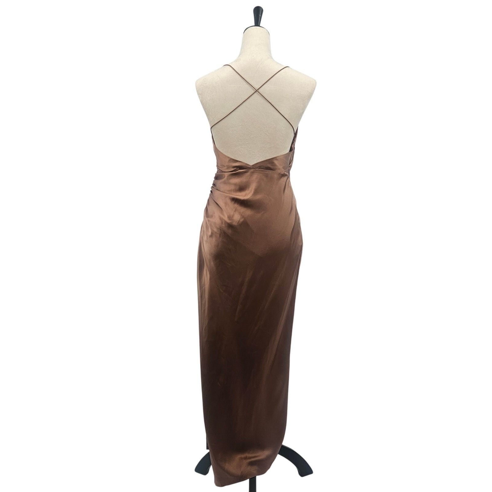 Other The Sei Strappy Gathered Silk Gown Champagne Satin Size 4 Size S / US 4 / IT 40 - 11 Thumbnail
