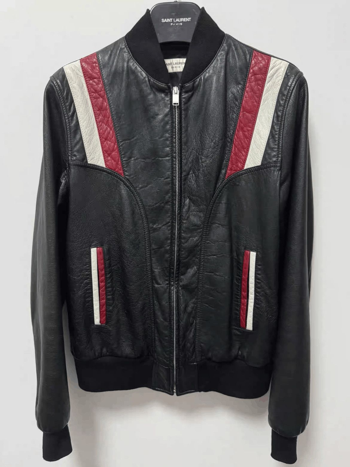 Saint Laurent Paris Sz 46 Saint Laurent Paris by Hedi 16AW Leather Racer Jacket Size US S / EU 44-46 / 1 - 1 Thumbnail