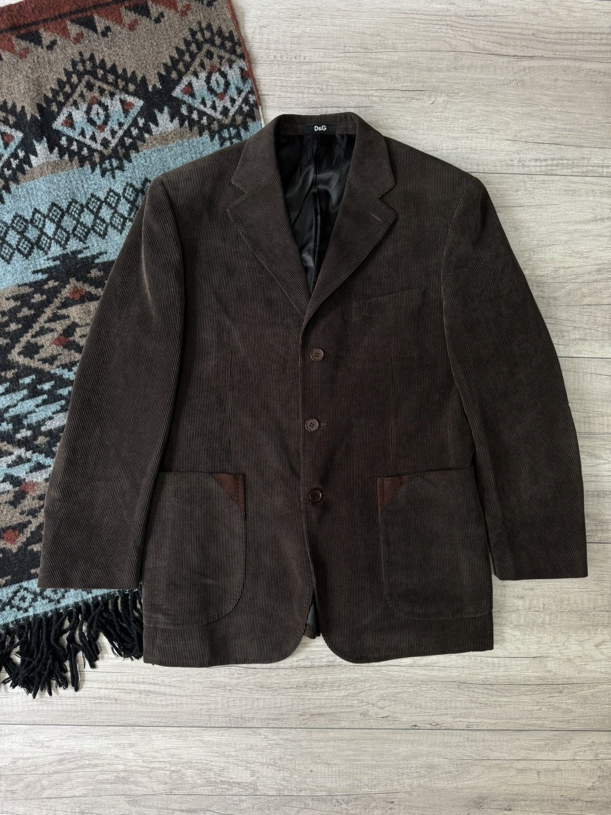 Dolce & Gabbana Dolce Gabbana Velvet Blazer Jacket Brown Size 48R - 1 Thumbnail