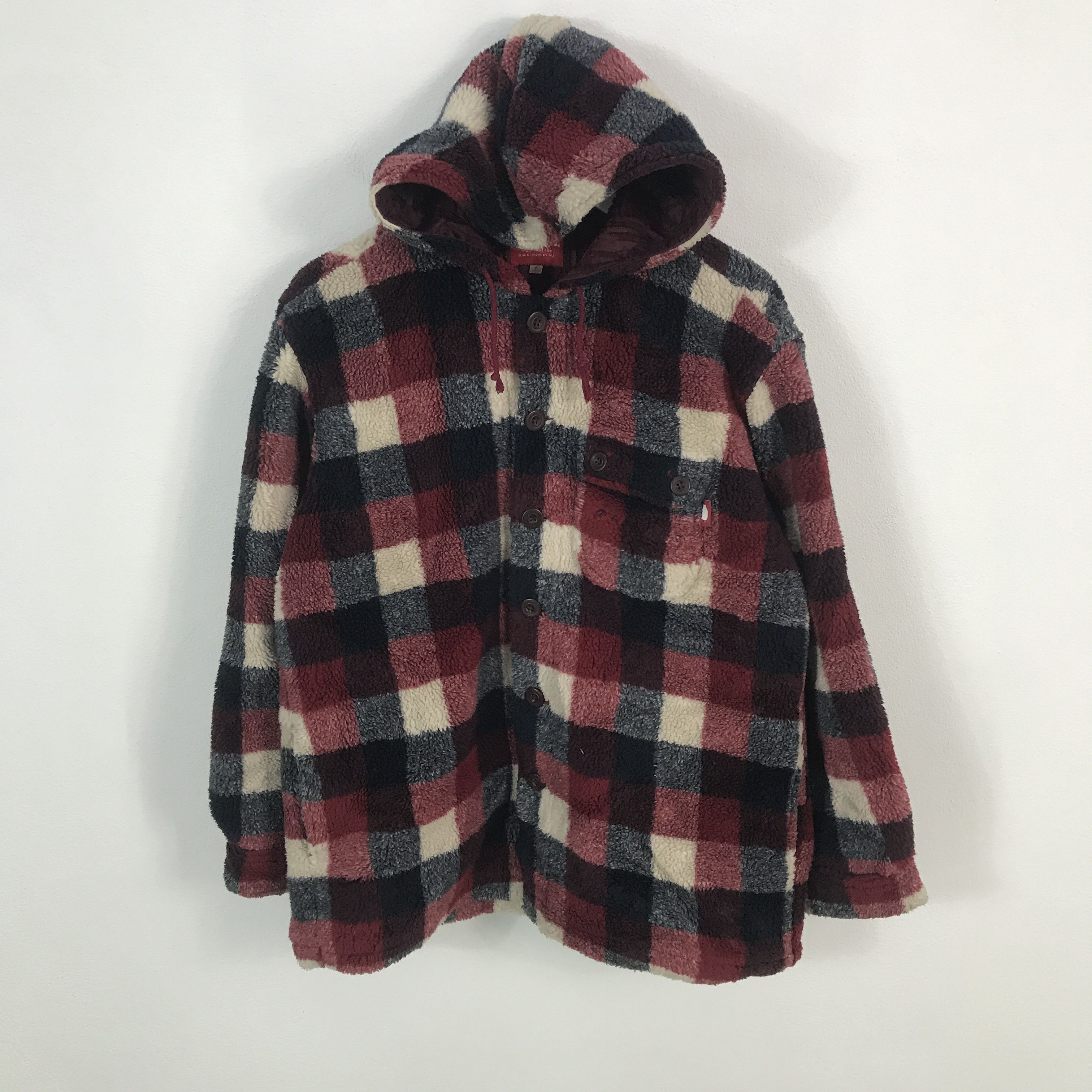 Japanese Brand Rare drug store's sherpa fleece button jacket Size US M / EU 48-50 / 2 - 2 Thumbnail