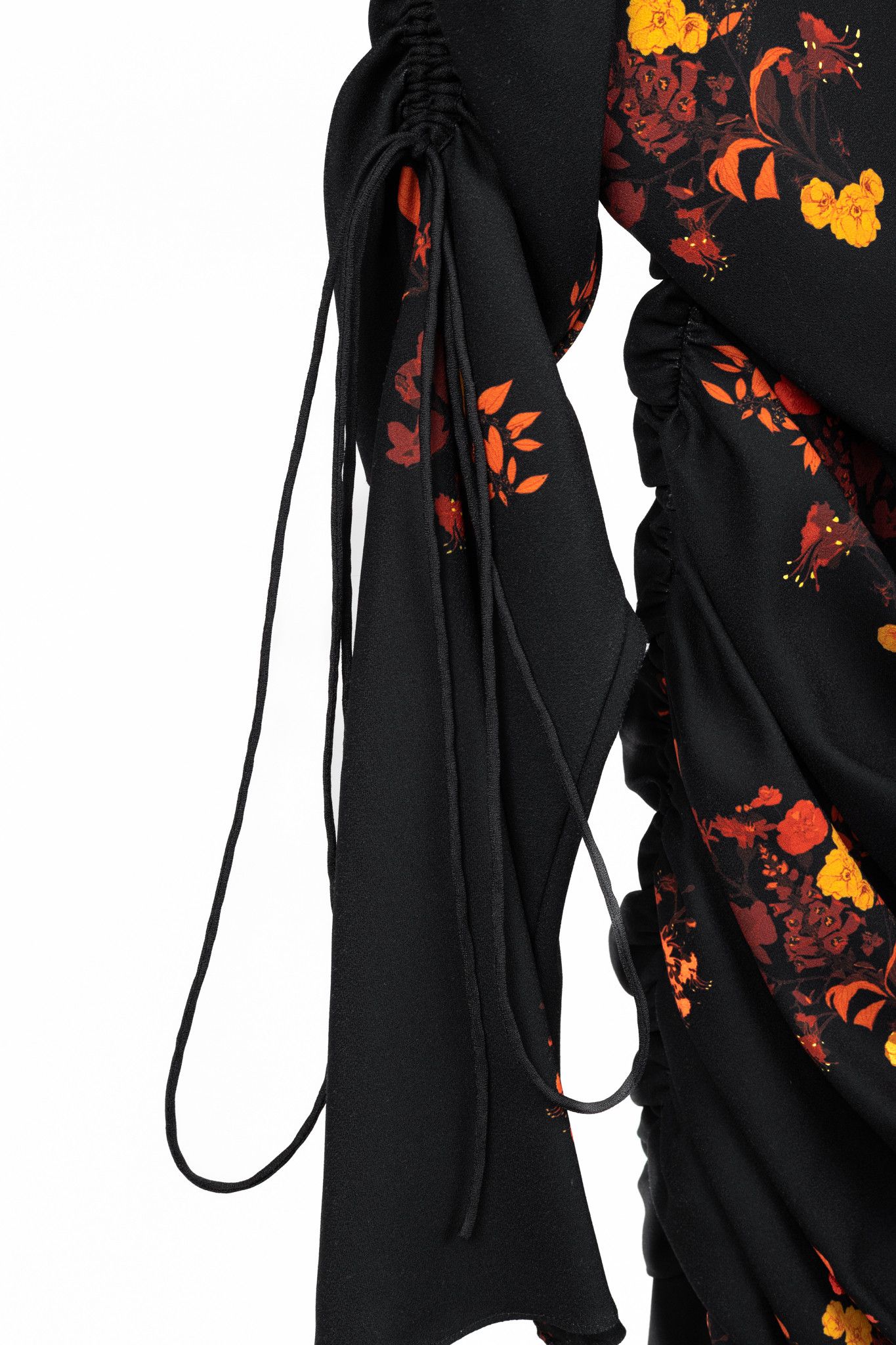 ELLERY Ellery Above Board Wild Bunch Floral Ruched Maxi Dress Size L / US 10 / IT 46 - 6 Thumbnail