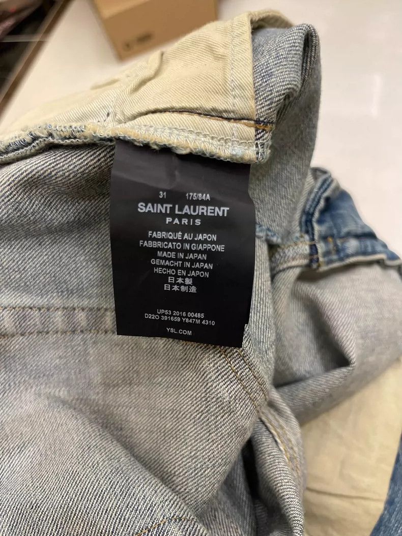 Saint Laurent Paris Saint Laurent Paris Saint Laurent Paris Distressed Denim P Size US 31 - 8 Thumbnail