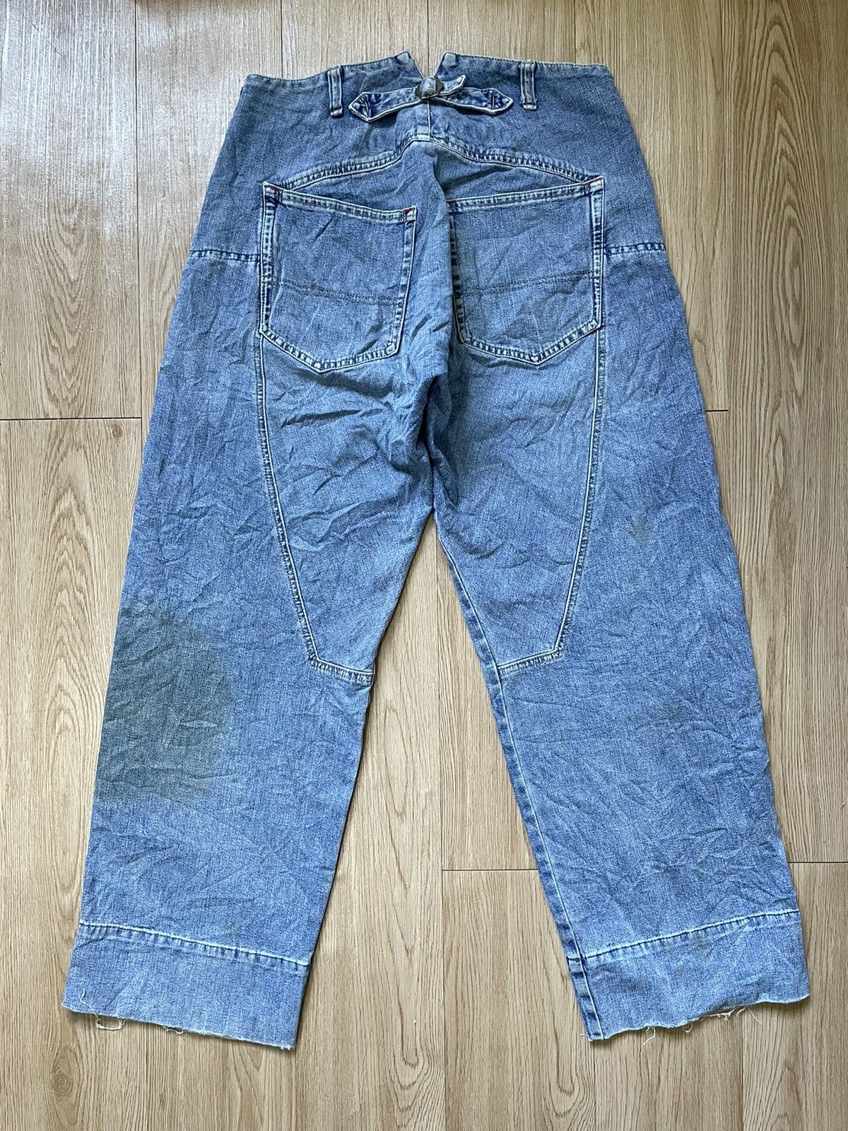 Marithe + Francois Girbaud Vintage 90s Marithe Francois Girbaud Distressed Baggy Jeans Size US 30 / EU 46 - 15 Thumbnail