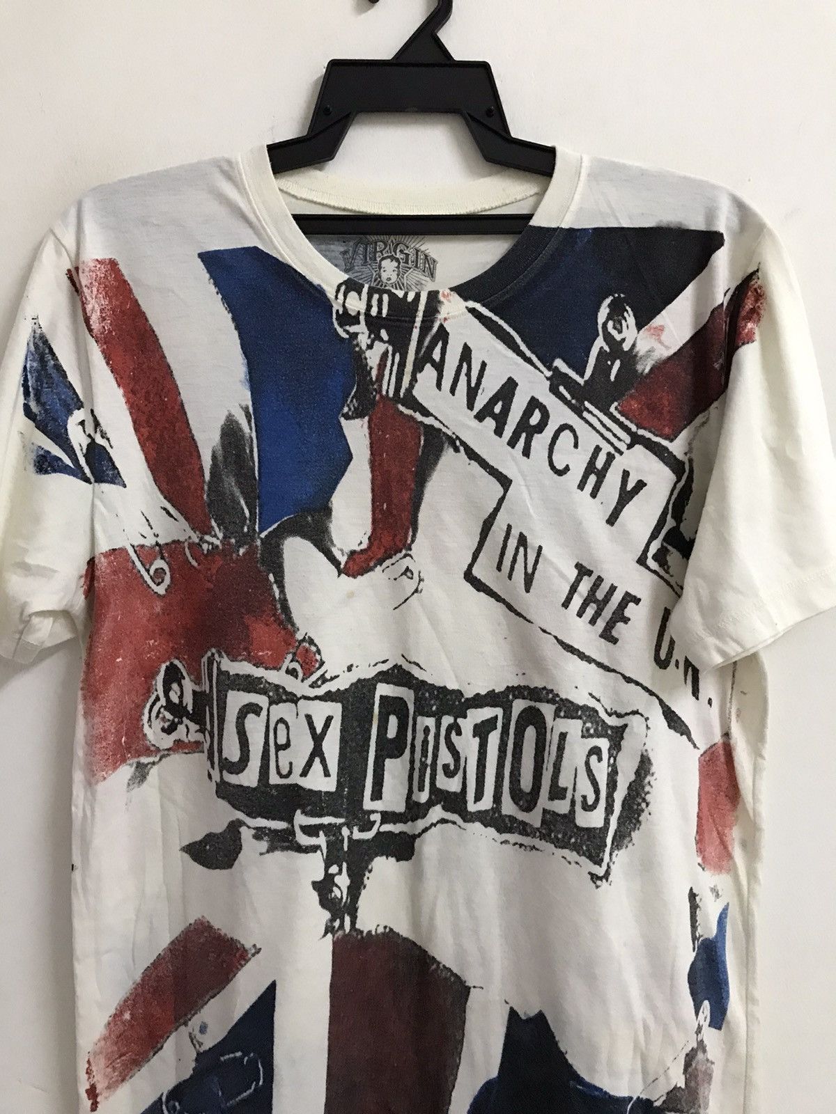 Band Tees × Vintage Vintage Sex Pistols Uk Tour T Shirt Punk Virgin Tee Size US M / EU 48-50 / 2 - 2 Thumbnail