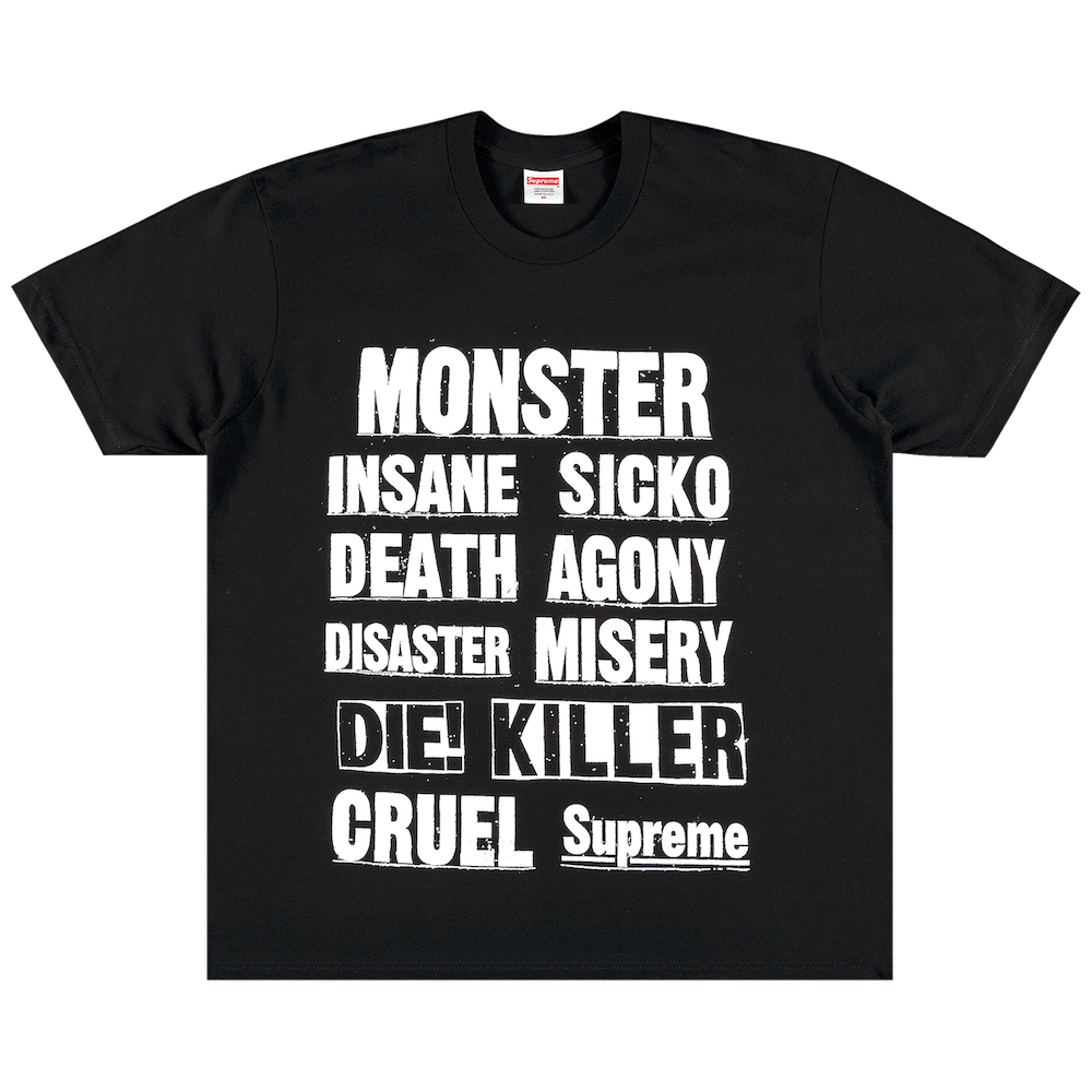 image of Supreme Monster Tee Black, Men's (Size Medium)