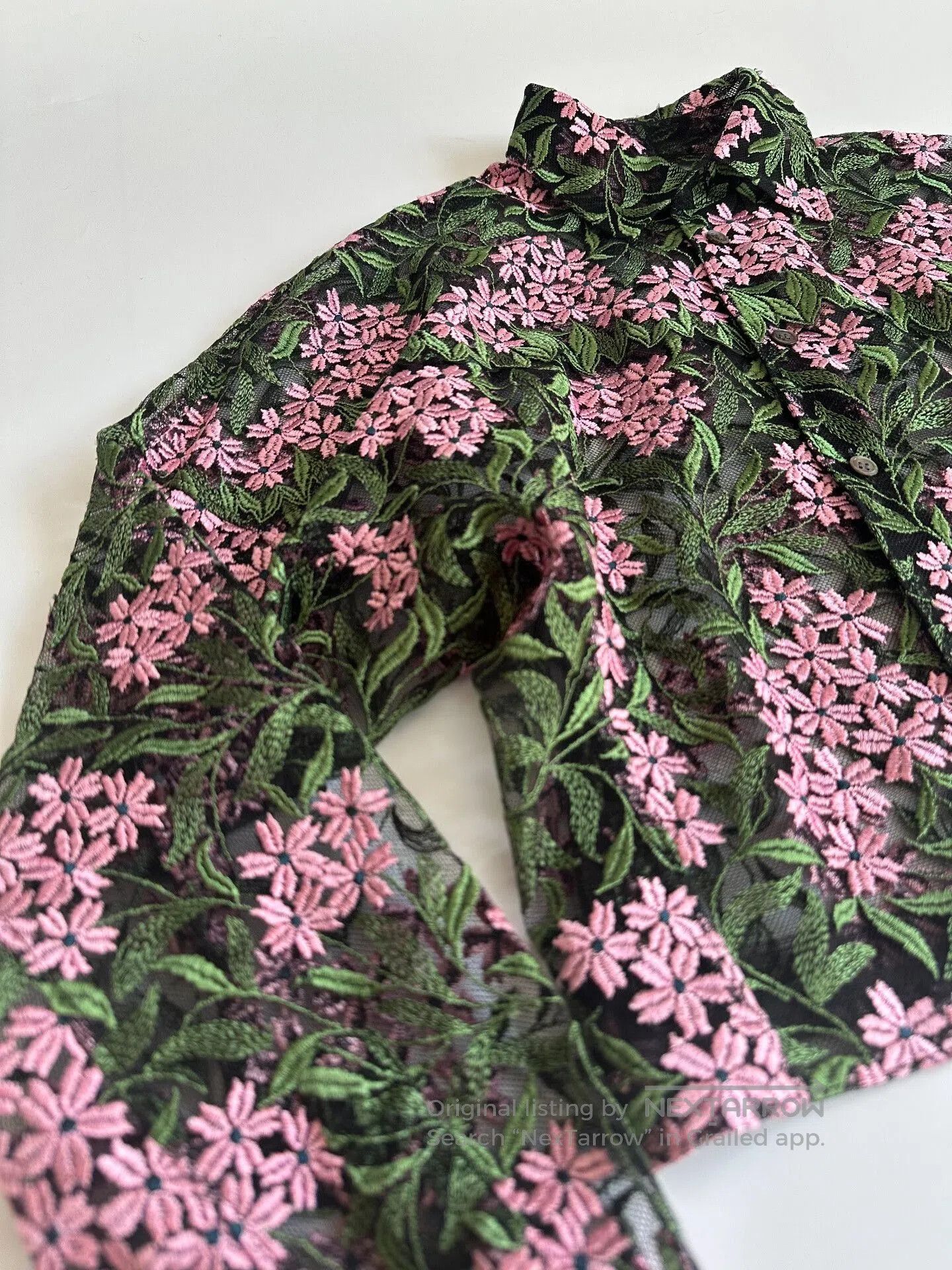 Junya Watanabe Junya Watanabe Floral Embroidered Shirt. Size S / US 4 / IT 40 - 4 Thumbnail