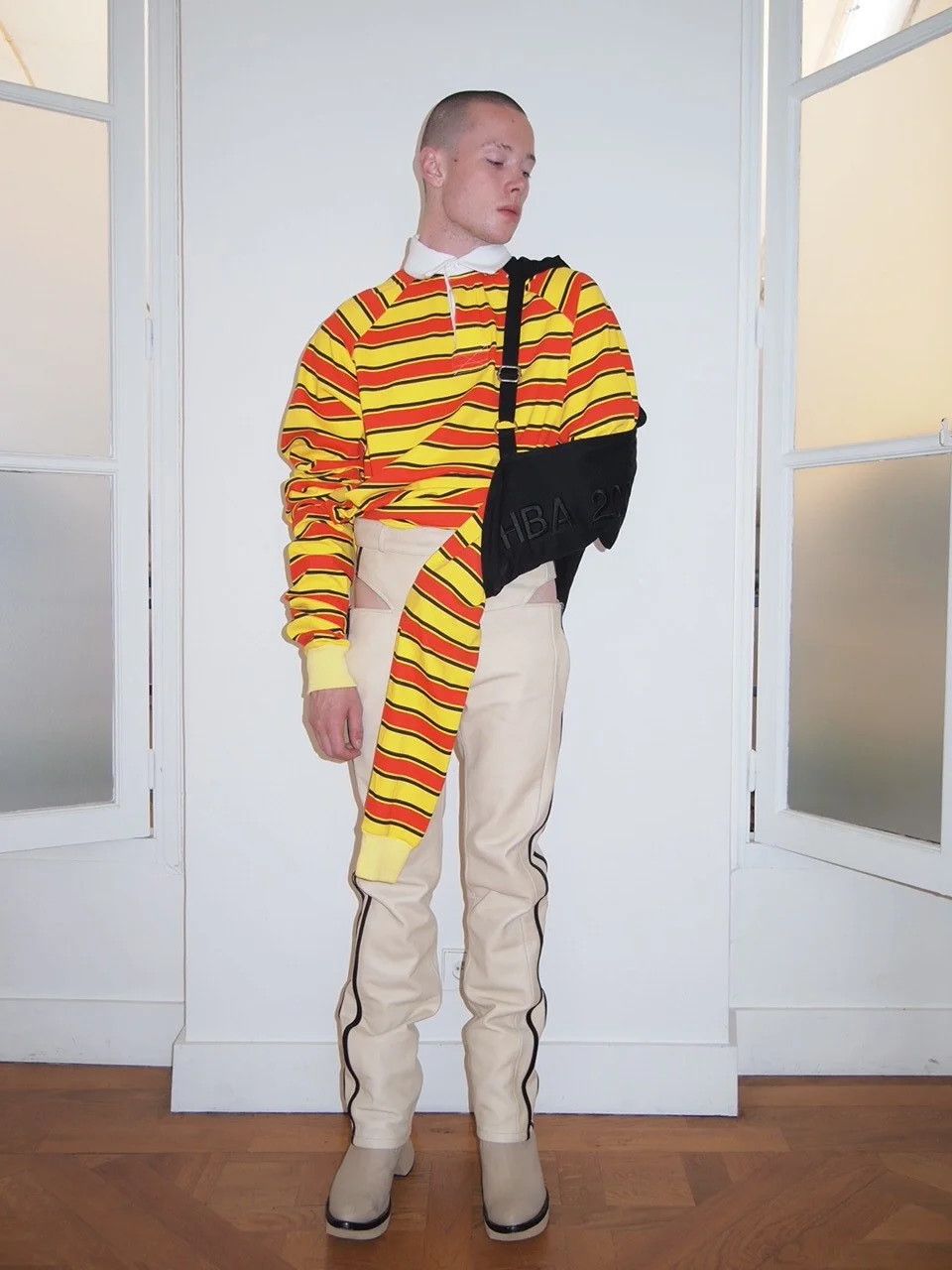 Hood By Air SS17 Long Sleeve striped polo shirt Size US L / EU 52-54 / 3 - 2 Thumbnail