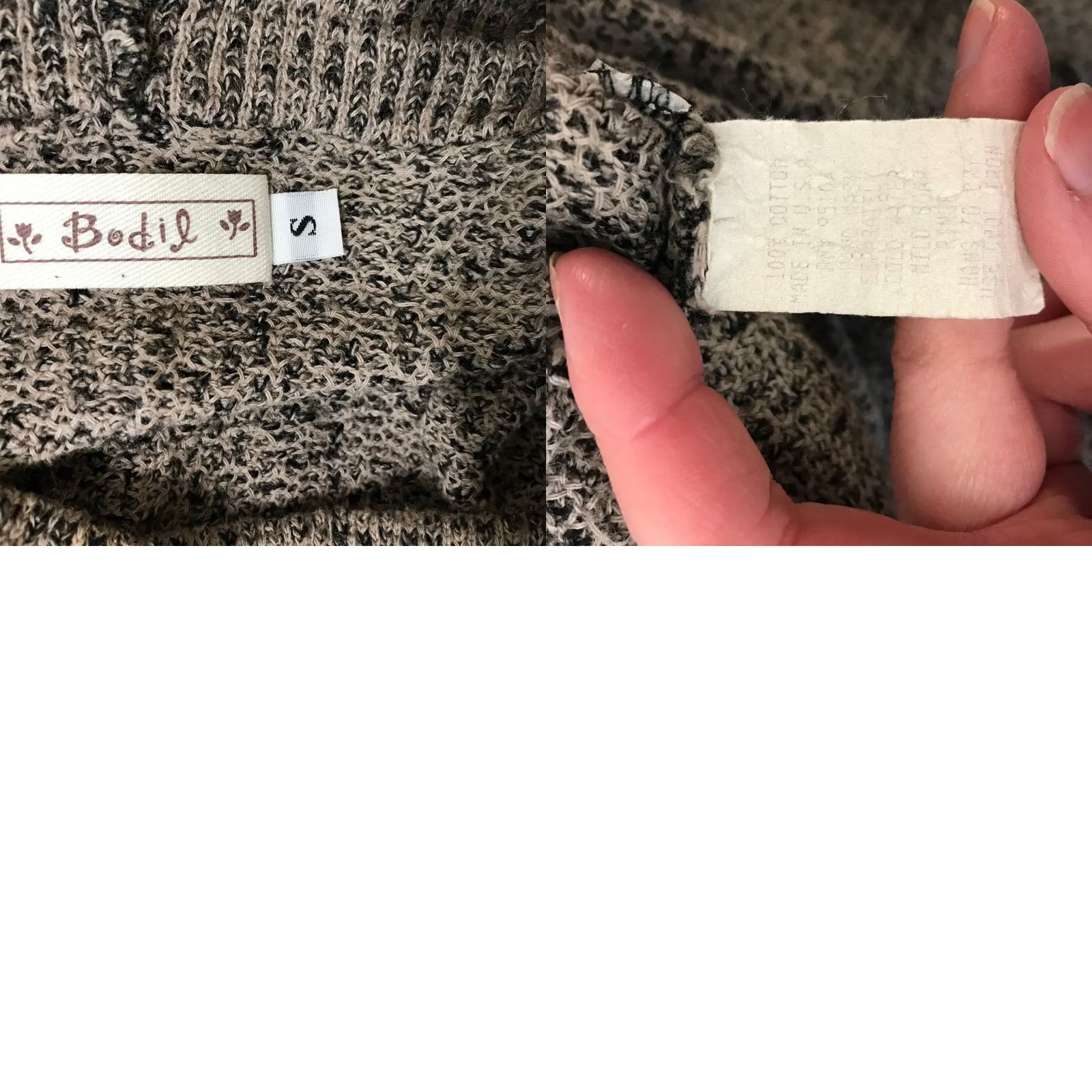 Vintage Bodil Cowl Neck Asymmetrical Marled Knit Brown Sweater S Lagenlook Boho Travel Workwear Casual Size S / US 4 / IT 40 - 8 Thumbnail