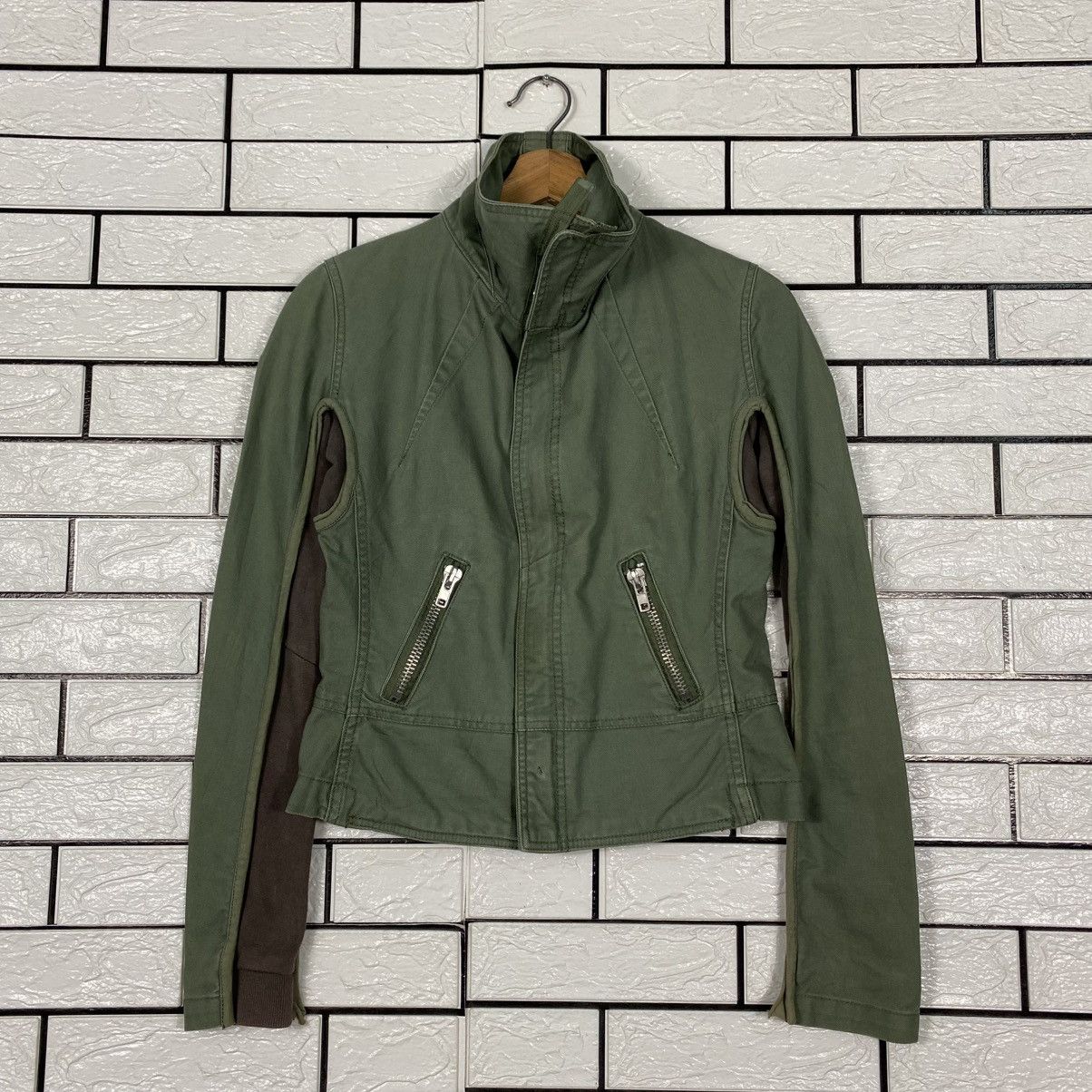 Japanese Brand 📌Vintage Cropped Biker Jacket Parachute Military Style Size M / US 6-8 / IT 42-44 - 2 Thumbnail