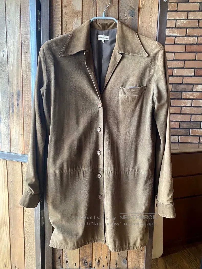Hermes Hermes Leather suede shirt jacket Size XS / US 0-2 / IT 36-38 - 2 Thumbnail