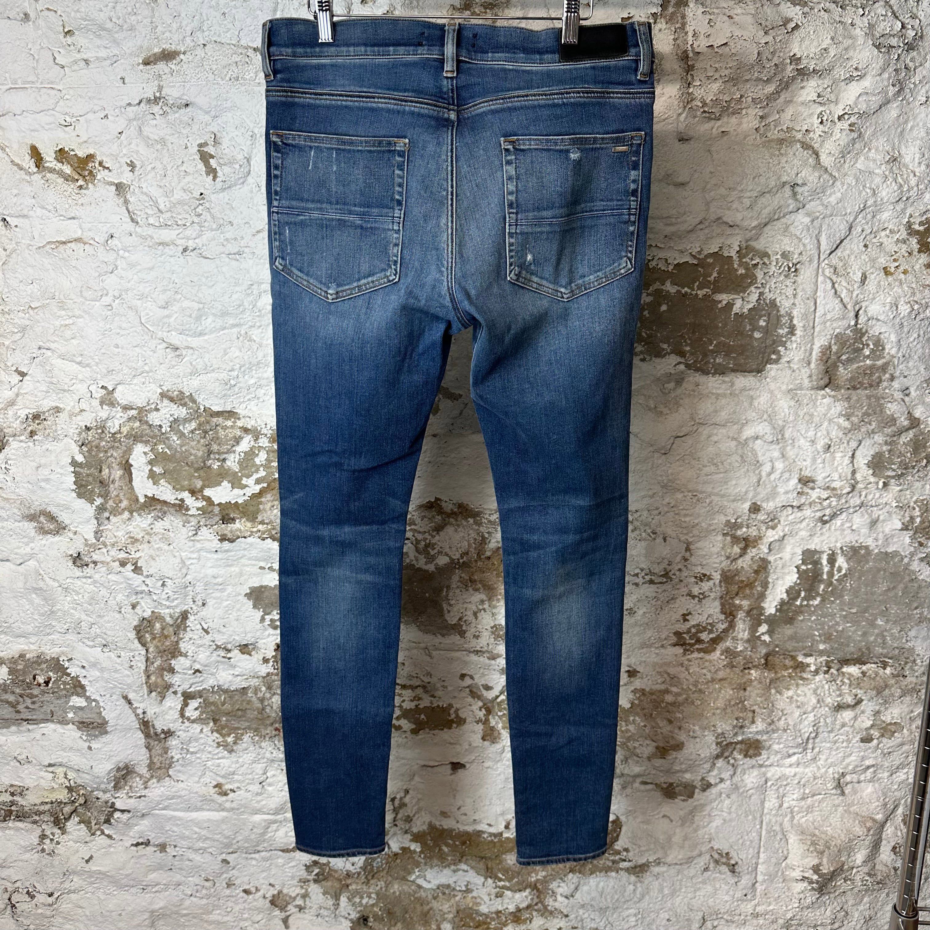 Amiri Amiri Knee Hole Dark Blue Denim Jeans Sz 34 Size US 34 / EU 50 - 2 Thumbnail