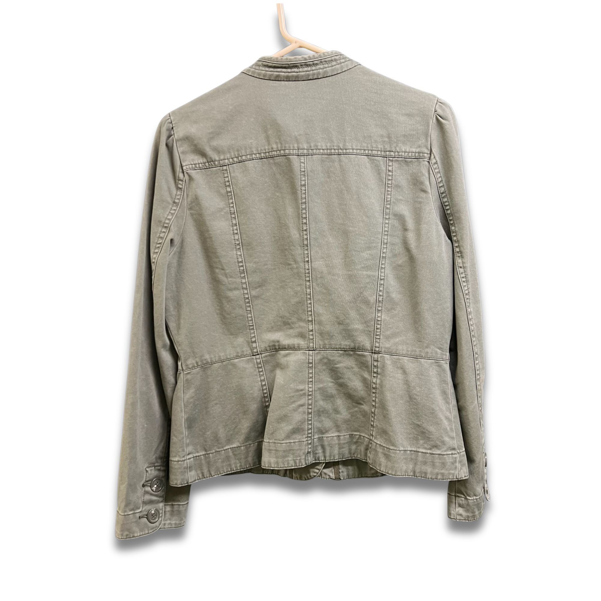 St. Johns Bay St. Johns Bay Green Utility Jacket Medium Cotton Blend Women Size M / US 6-8 / IT 42-44 - 3 Thumbnail