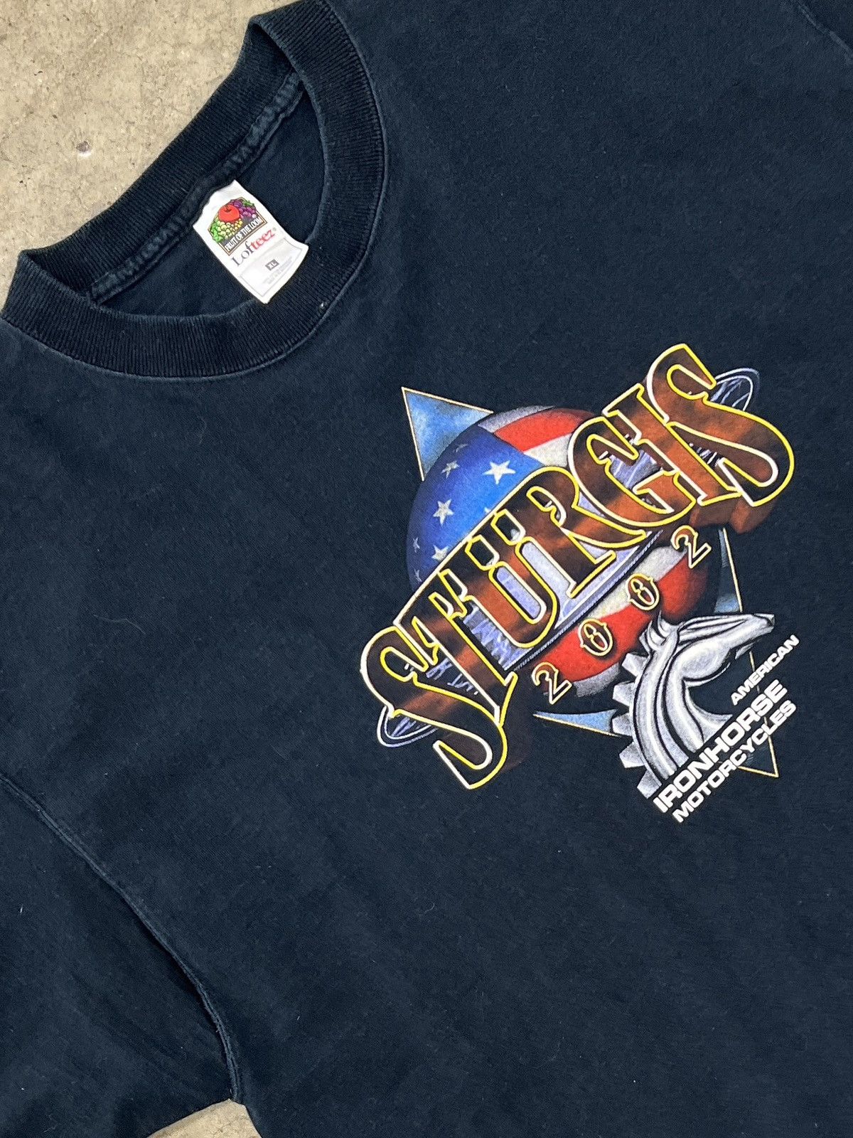 Harley Davidson Vintage 2002 Sturgis Thunder Texas Chopper Motorcycle Tee XL Size US XL / EU 56 / 4 - 4 Thumbnail