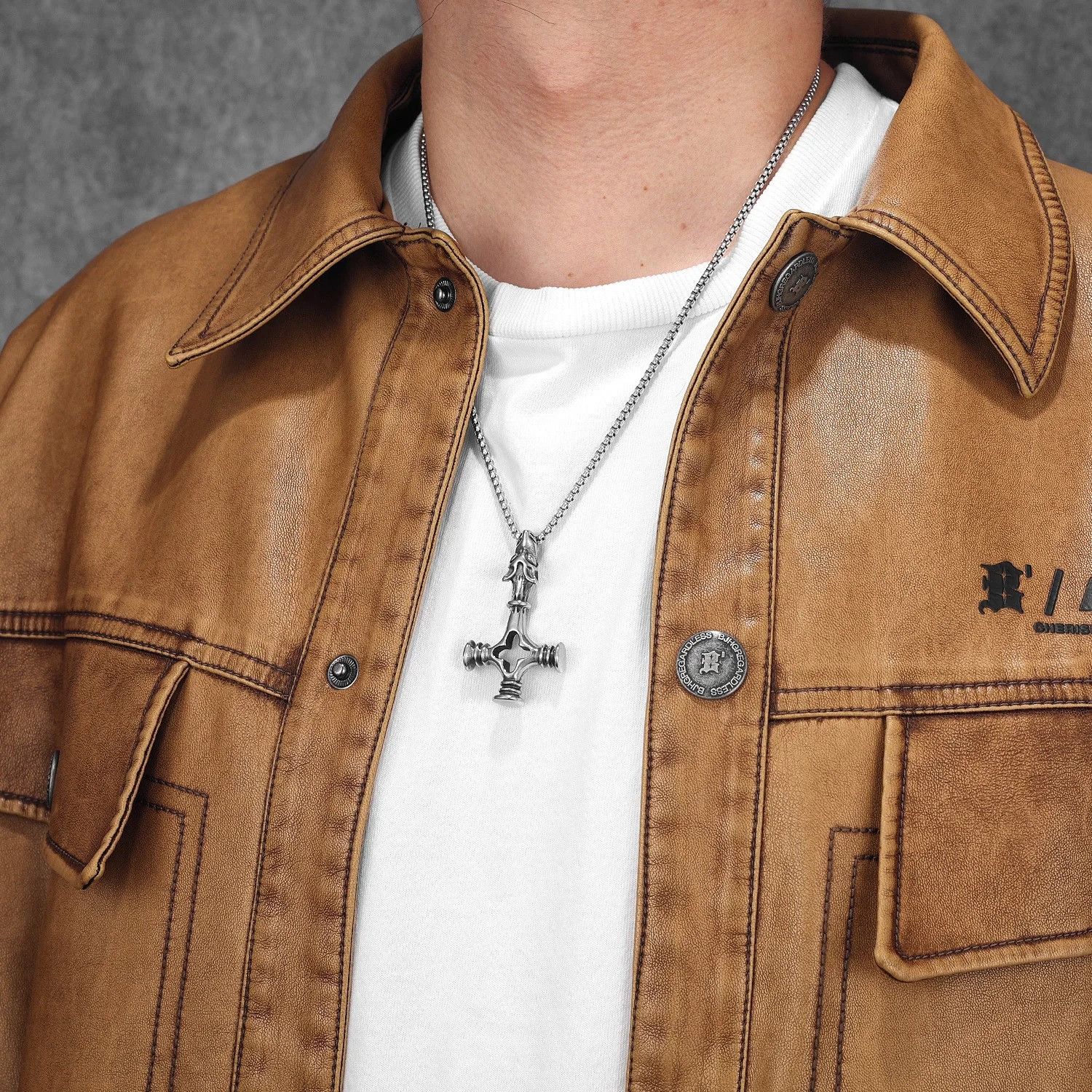 Other Wolf Cross Pendant Accessories Necklace Gifts Size ONE SIZE - 7 Thumbnail