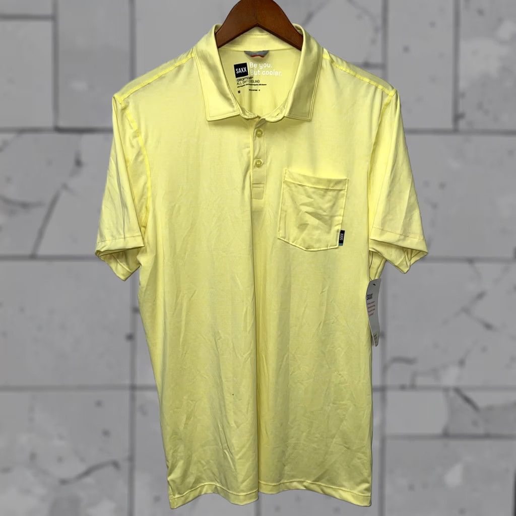 Vintage VINTAGE SAXX Yellow Polo Shirt Mens Size M Size US M / EU 48-50 / 2 - 1 Thumbnail