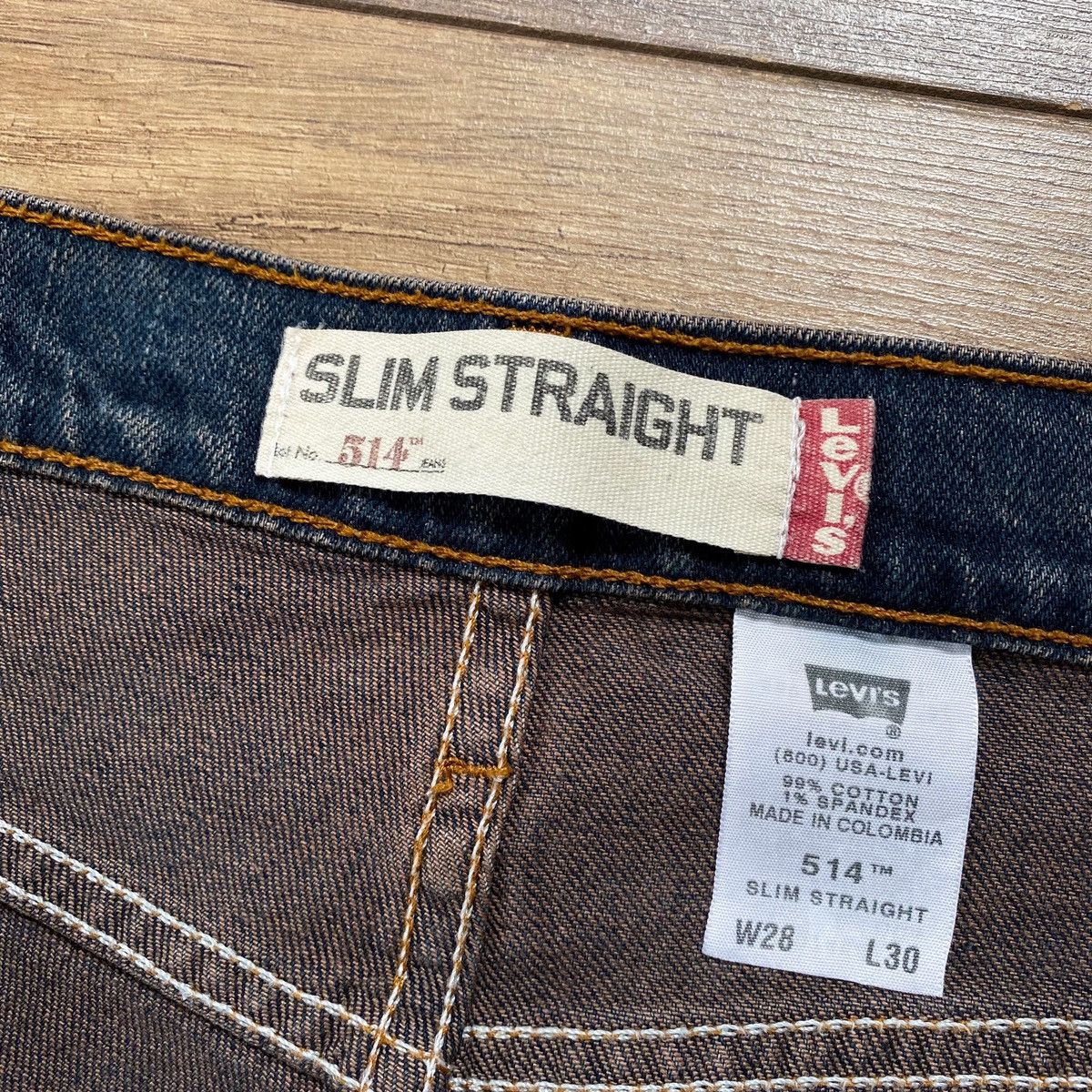 Levi's Vintage Levis 514 Slim Straight Released Hem Jeans Size US 28 / EU 44 - 6 Thumbnail