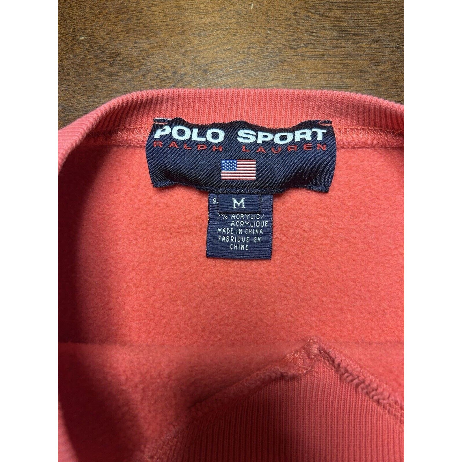 Polo Ralph Lauren 90s/Y2K Polo Sport Ralph Lauren Golf Polo Bear Pink Crewneck Size US M / EU 48-50 / 2 - 3 Thumbnail