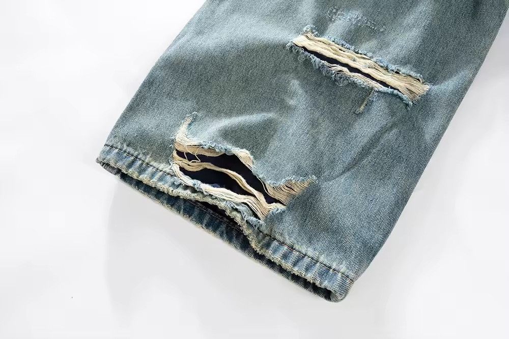 Japanese Brand × Jean Retro Washed Blue Straight Cut Baggy Jeans Size US 32 / EU 48 - 10 Thumbnail