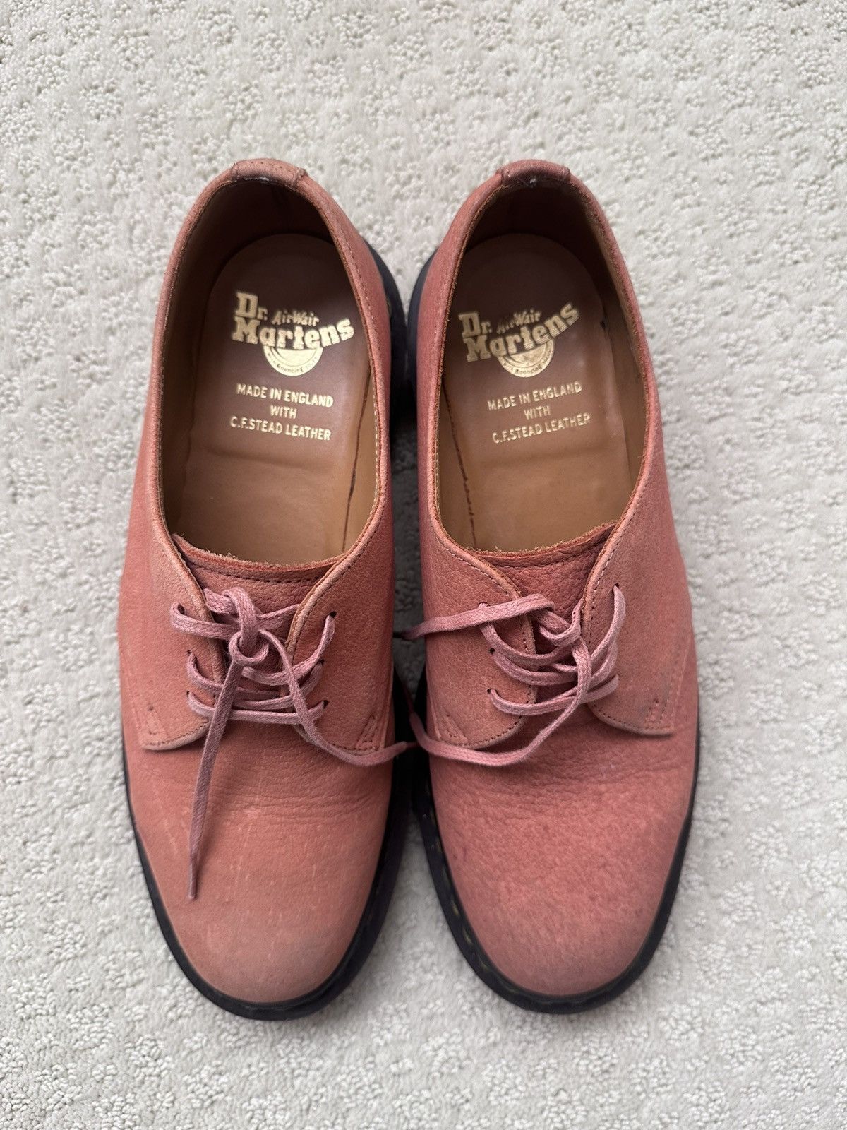 Dr. Martens Orange Suede 3 Eye Derbies Size US 9 / EU 42 - 3 Thumbnail