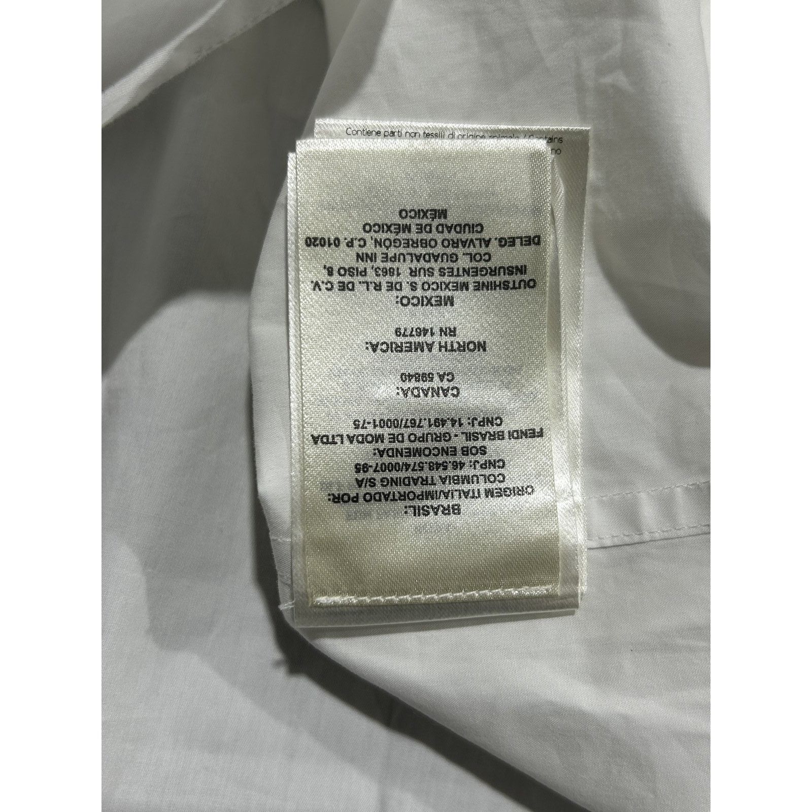 Fendi FENDI WHITE BUTTON UP SIZE 43 (XL) PREOWNED Size US XL / EU 56 / 4 - 5 Thumbnail