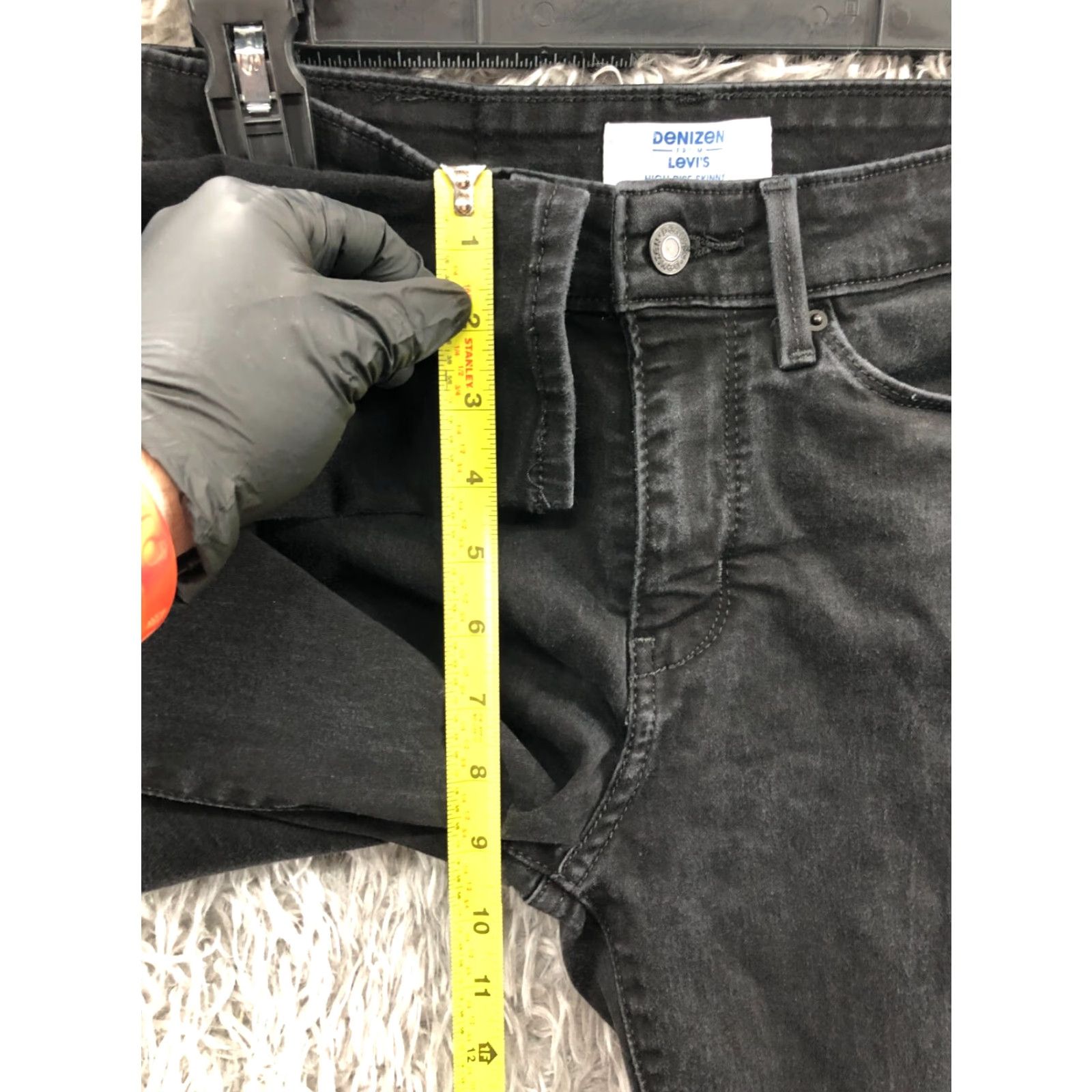 Denizen DENIZEN High Rise Skinny Jeans Size 2 Short Womens Dark Wash Black Denim 5-Pocket Regular Rise Skinny Jeans Mens Womens Girls? Size 26" / US 2 / IT 38 - 4 Thumbnail