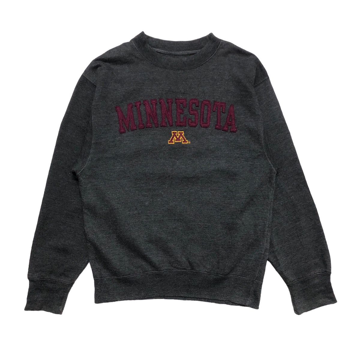 image of American College x Collegiate University Of Minnesota Crewneck Sweatshirt in Grey (Size Small)