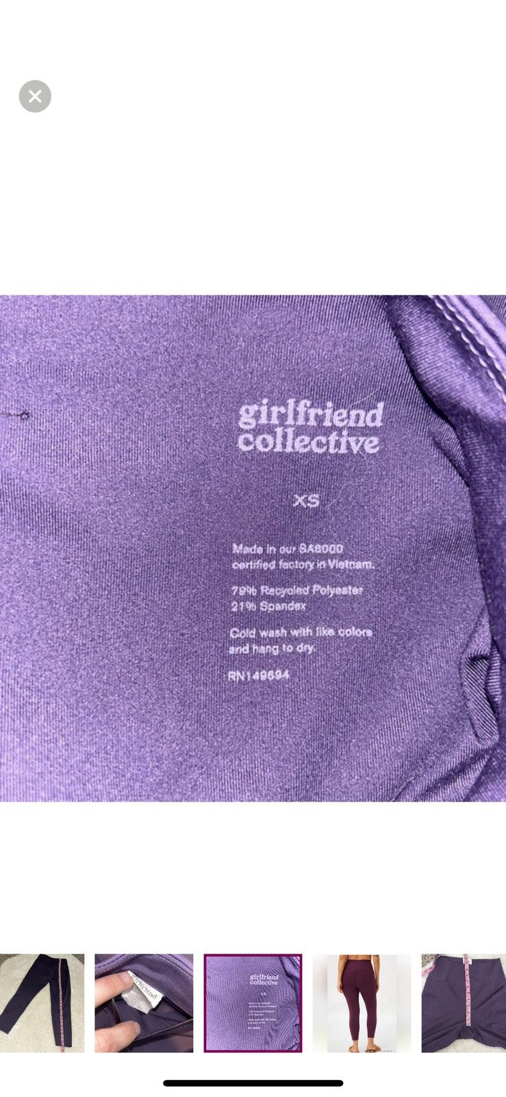 Girlfriend Collective Girlfriend collective XS compression leggings Size 26" / US 2 / IT 38 - 7 Thumbnail