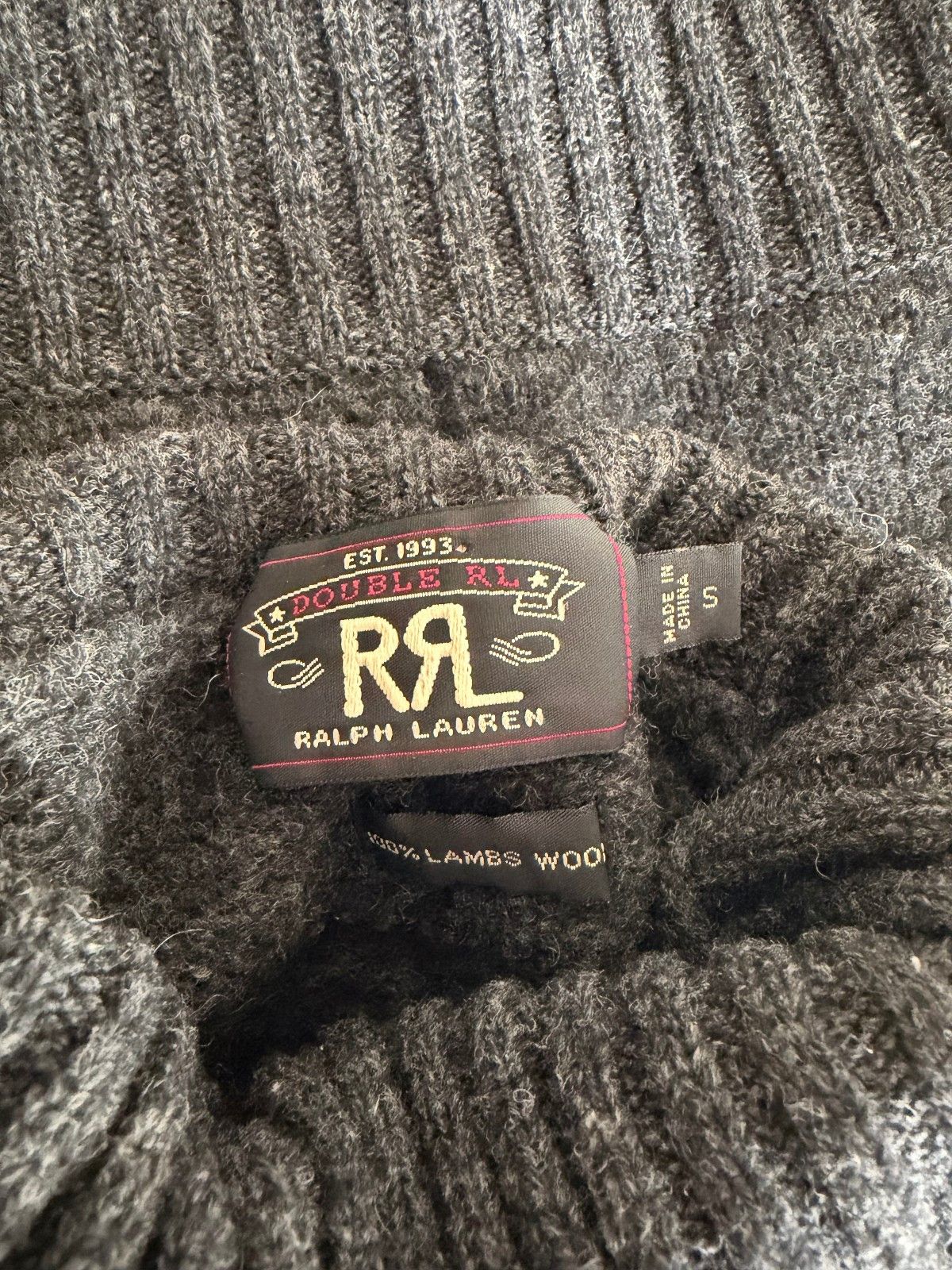 RRL Ralph Lauren RRL Ralph Lauren Wool Charcoal Windowpane Turtle Neck Small Size US S / EU 44-46 / 1 - 3 Thumbnail