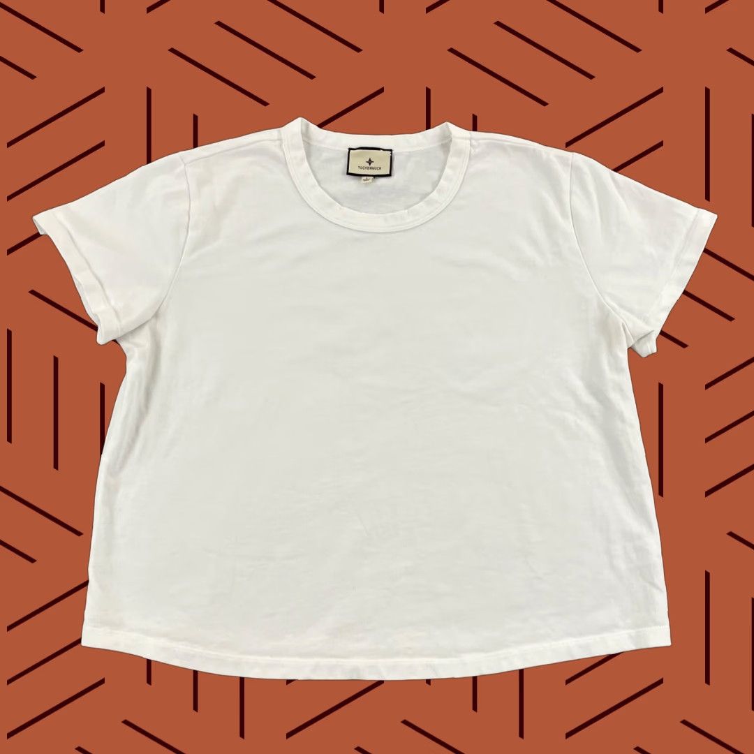 Vintage VINTAGE TuckerNuck Women's White Crewneck T-Shirt Casual Workwear Cotton Short Sleeve Large Size L / US 10 / IT 46 - 1 Thumbnail