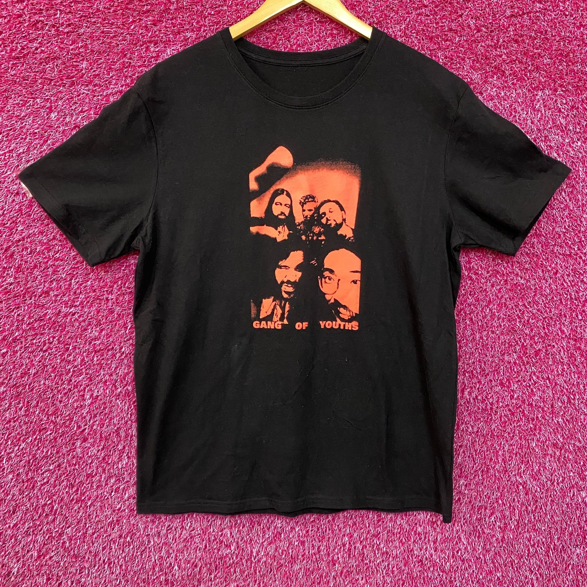 Band Tees Gang of Youth Face Print Black T-Shirt XXL Size US XXL / EU 58 / 5 - 1 Thumbnail