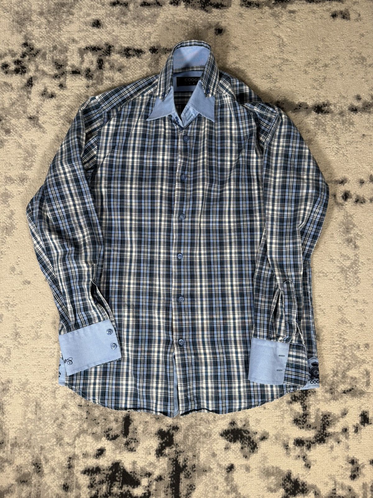 Coogi Vintage Coogi Checkered Embroidered Button Up Shirt Size US M / EU 48-50 / 2 - 1 Thumbnail