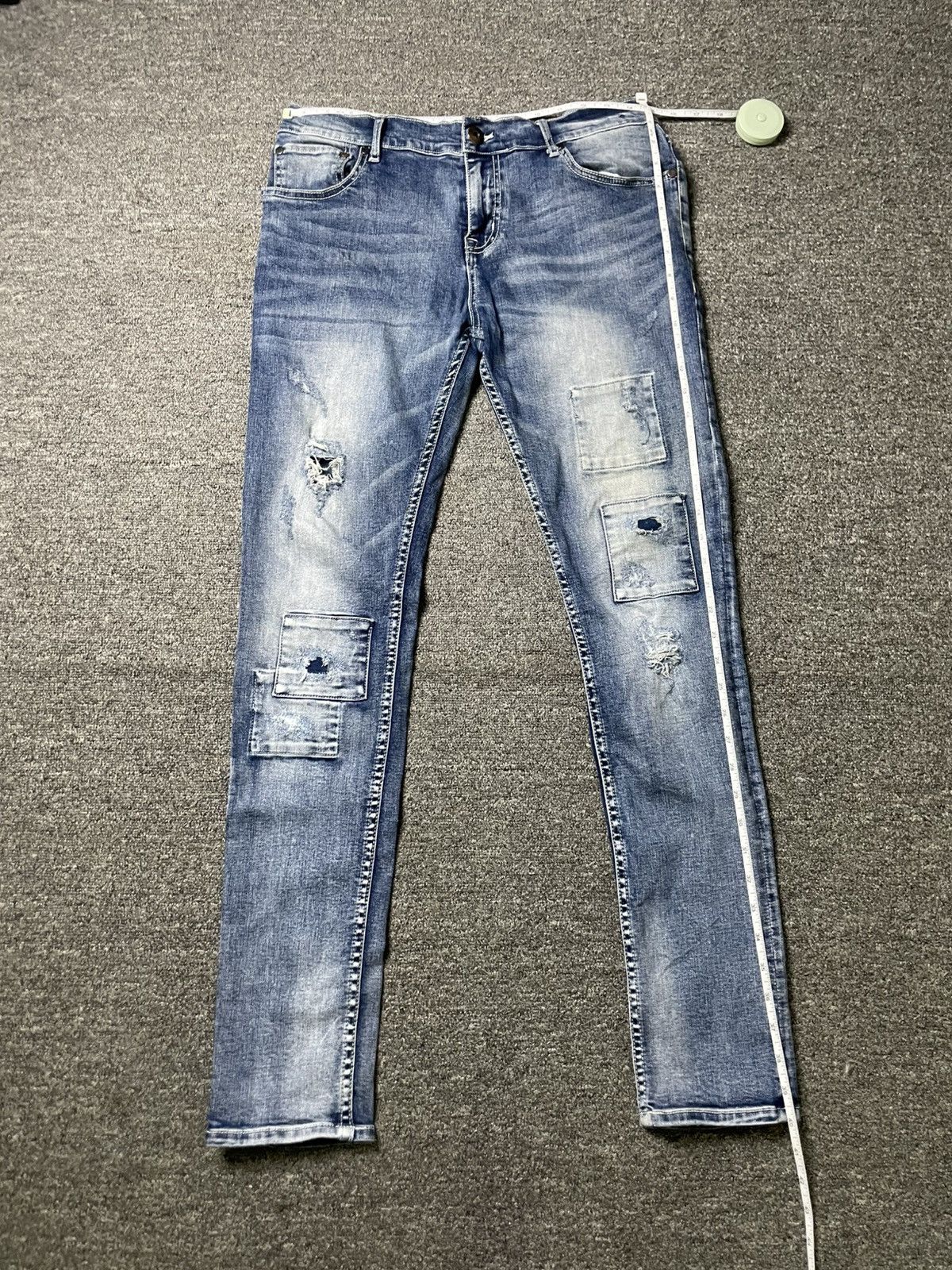 Japanese Brand U-Men Brand Distressed Skinny Denim (62) Size US 30 / EU 46 - 10 Thumbnail
