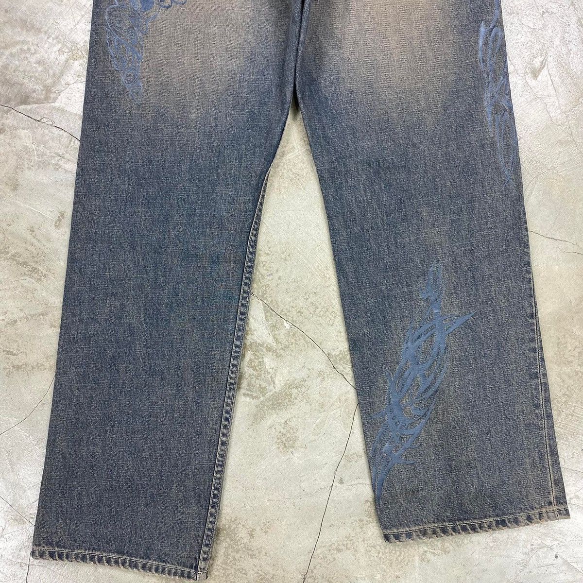Armani Exchange Tattoo Print Denim Pants Size US 32 / EU 48 - 12 Thumbnail