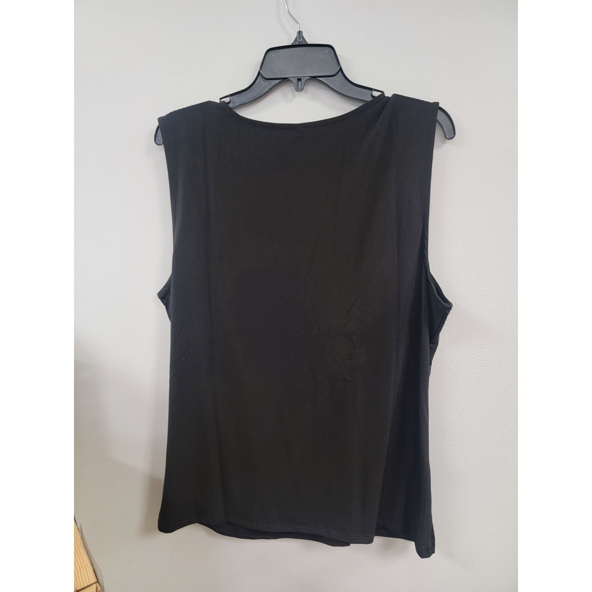 Other Zanna Outfitters Black Sleeveless Twist-Front Top 2X Size XXL / US 16-18 / IT 52-54 - 3 Thumbnail
