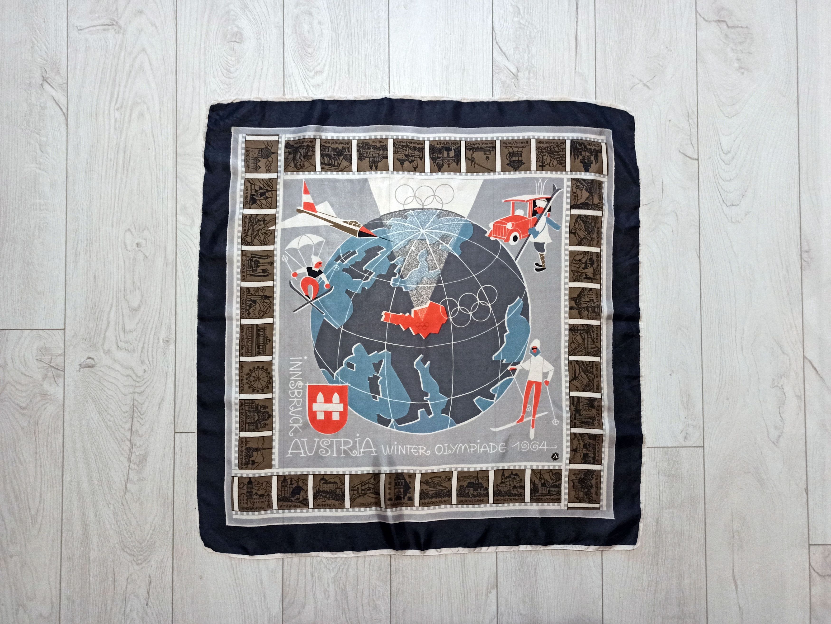 Other × Vintage INNSBRUCK OLYMPIADE 1964 SILK SCARF Size ONE SIZE - 1 Thumbnail